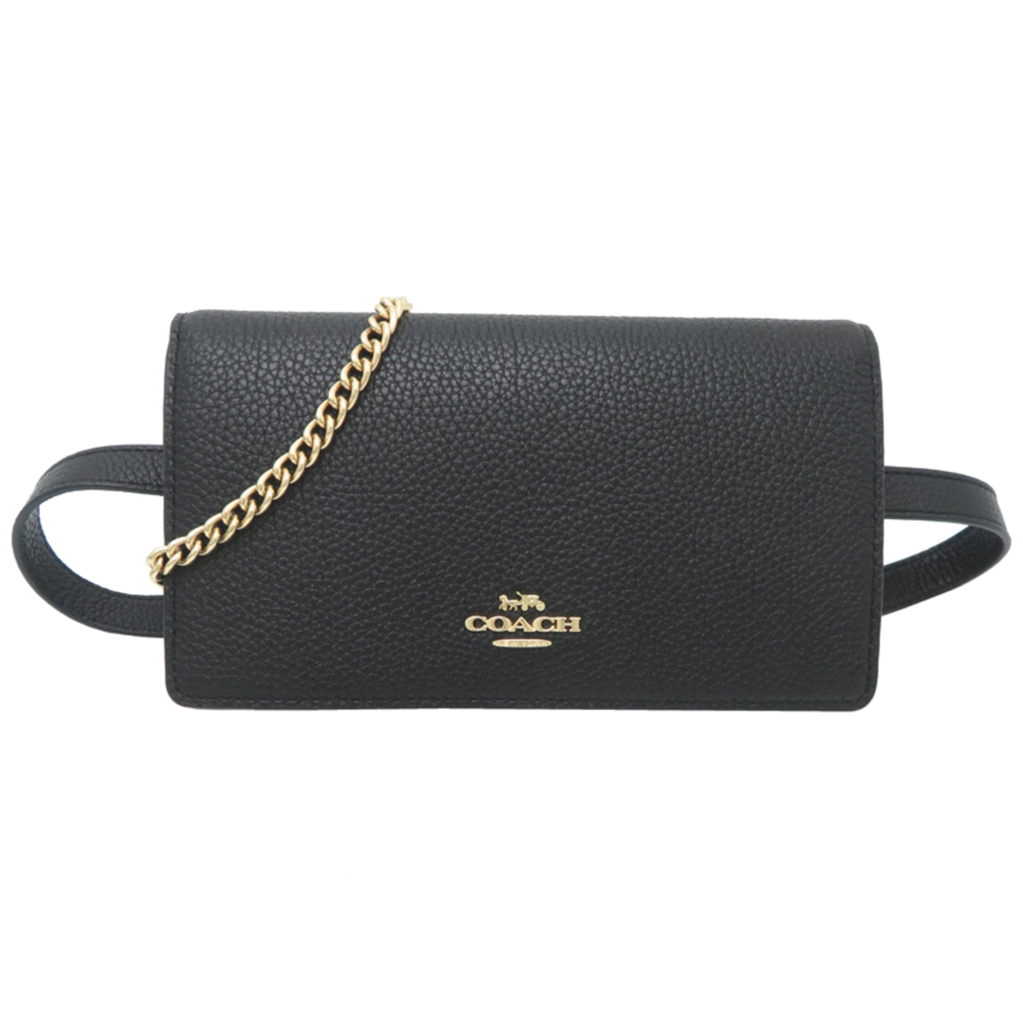 Coach Black Leather Shoulder Bag (Pre-Owned)