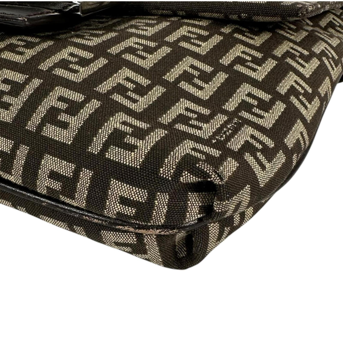 Fendi Brown Canvas Leather Shoulder Bag (Pre-Owned)