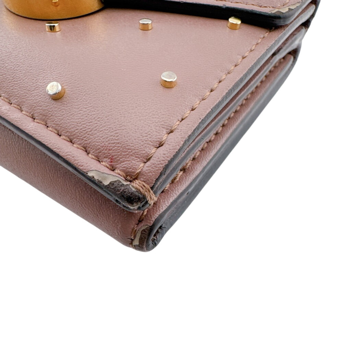 Fendi Pink Leather Wallet (Tri-Fold) (Pre-Owned)