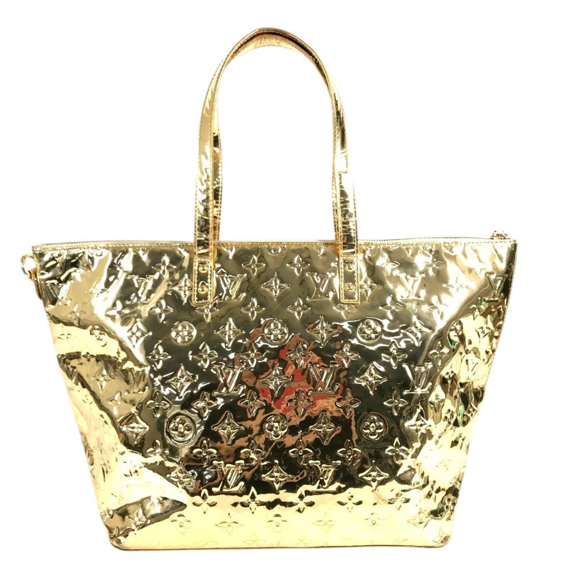 Louis Vuitton Gold Leather Shoulder Bag Tote Bag (Pre-Owned)