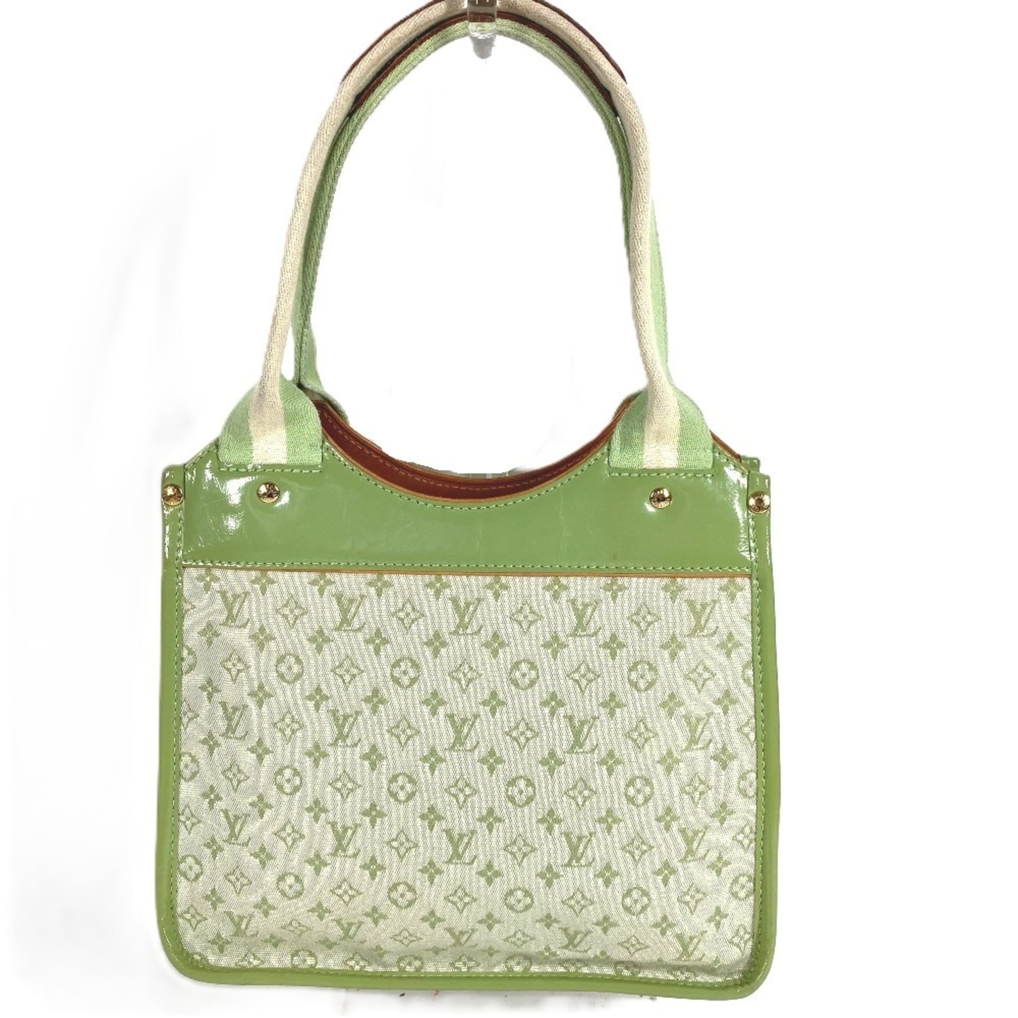 Louis Vuitton Almond Green Monogram Mini Handbag Tote Bag (Pre-Owned)
