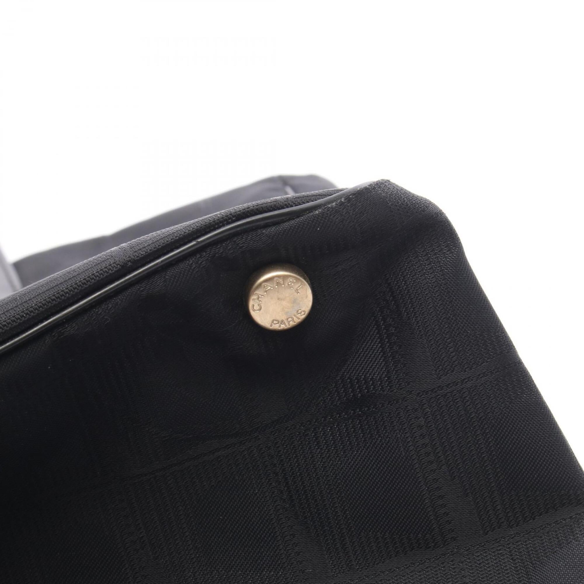 Chanel Black New Travel Line Handbag Tote Bag (Pre-Owned)