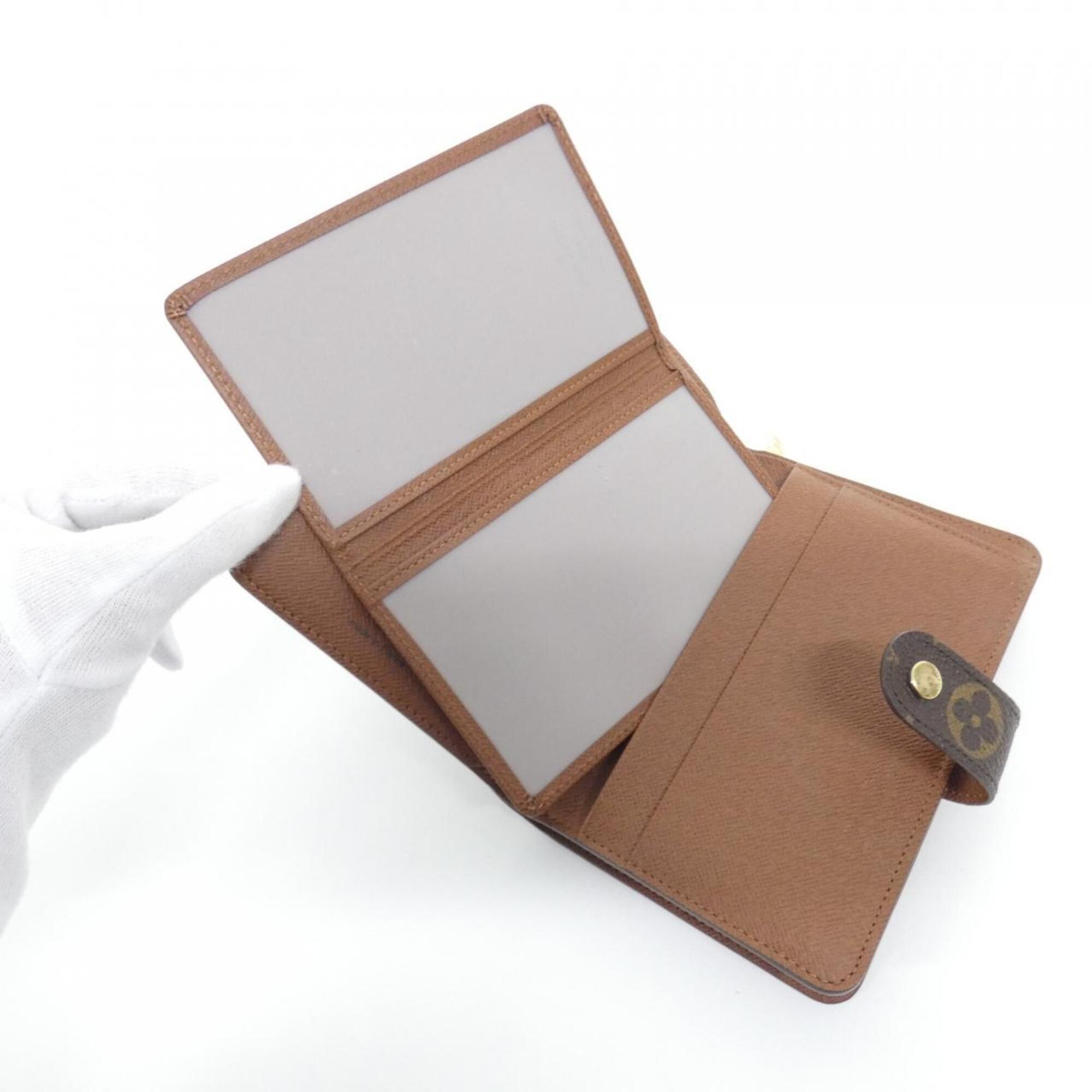 Louis Vuitton Marron Coated Canvas Wallet (Bi-Fold) (Pre-Owned)