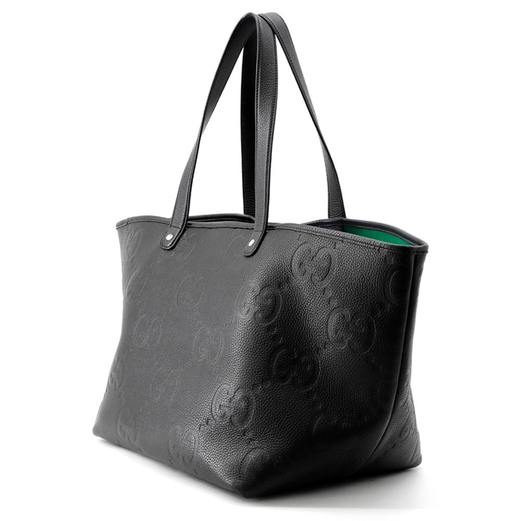 Gucci Black Leather Tote Bag (Pre-Owned)