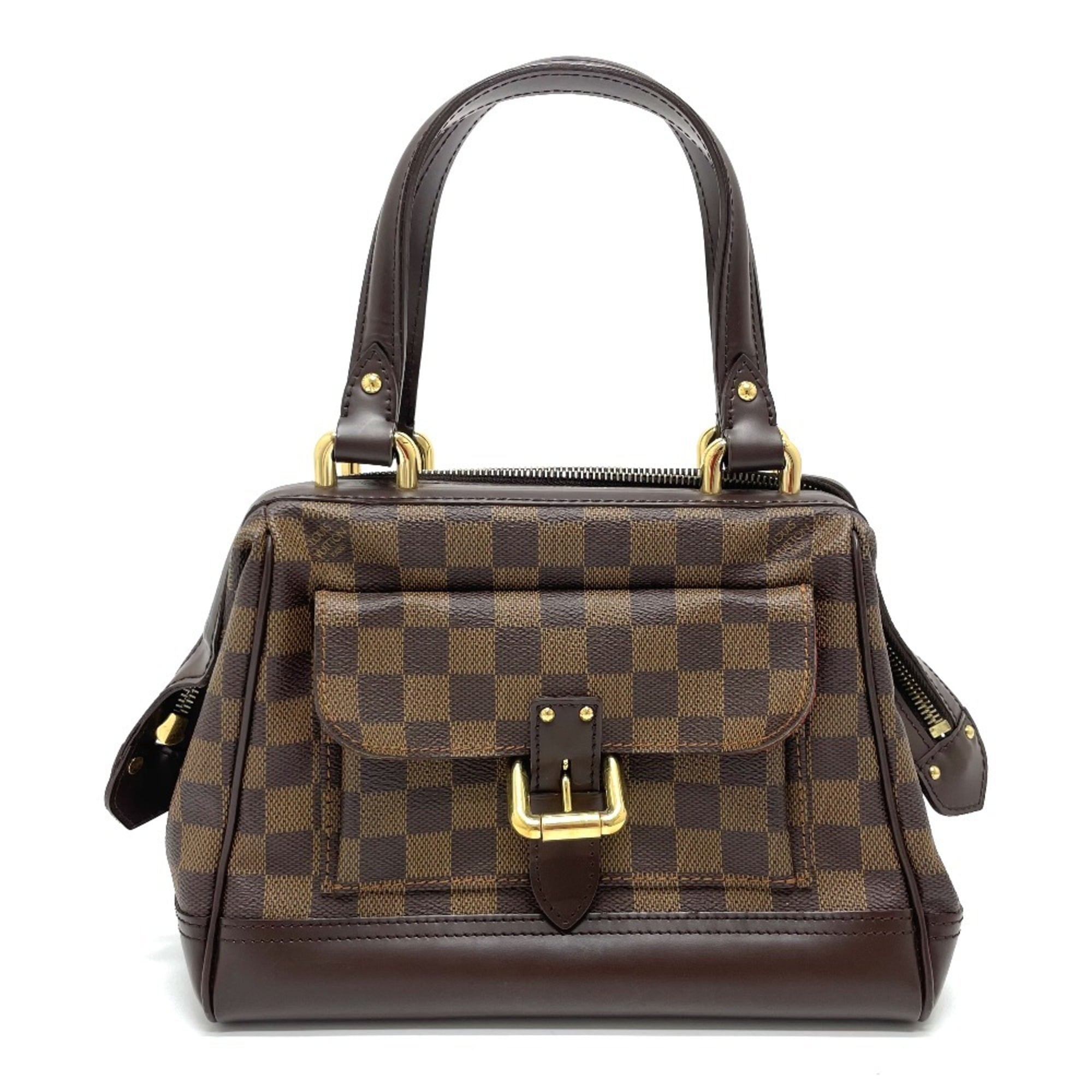 Louis Vuitton Damier Brown Ebene Damier Canvas Leather Handbag (Pre-Owned)