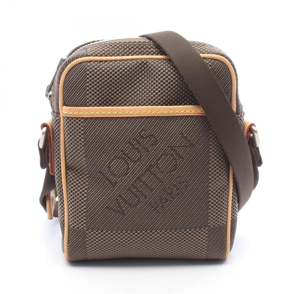 Louis Vuitton Brown Damier Canvas Earth Canvas Leather Handbag Shoulder Bag (Pre-Owned)