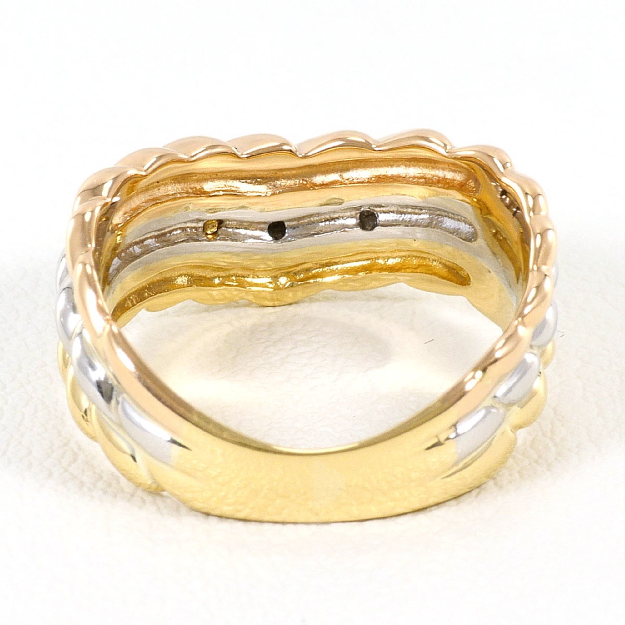Unbranded Pink Gold Platinum Yellow Gold Yellow Gold (18K) Pink Gold (18K) Platinum 900 Band Ring (Pre-Owned)