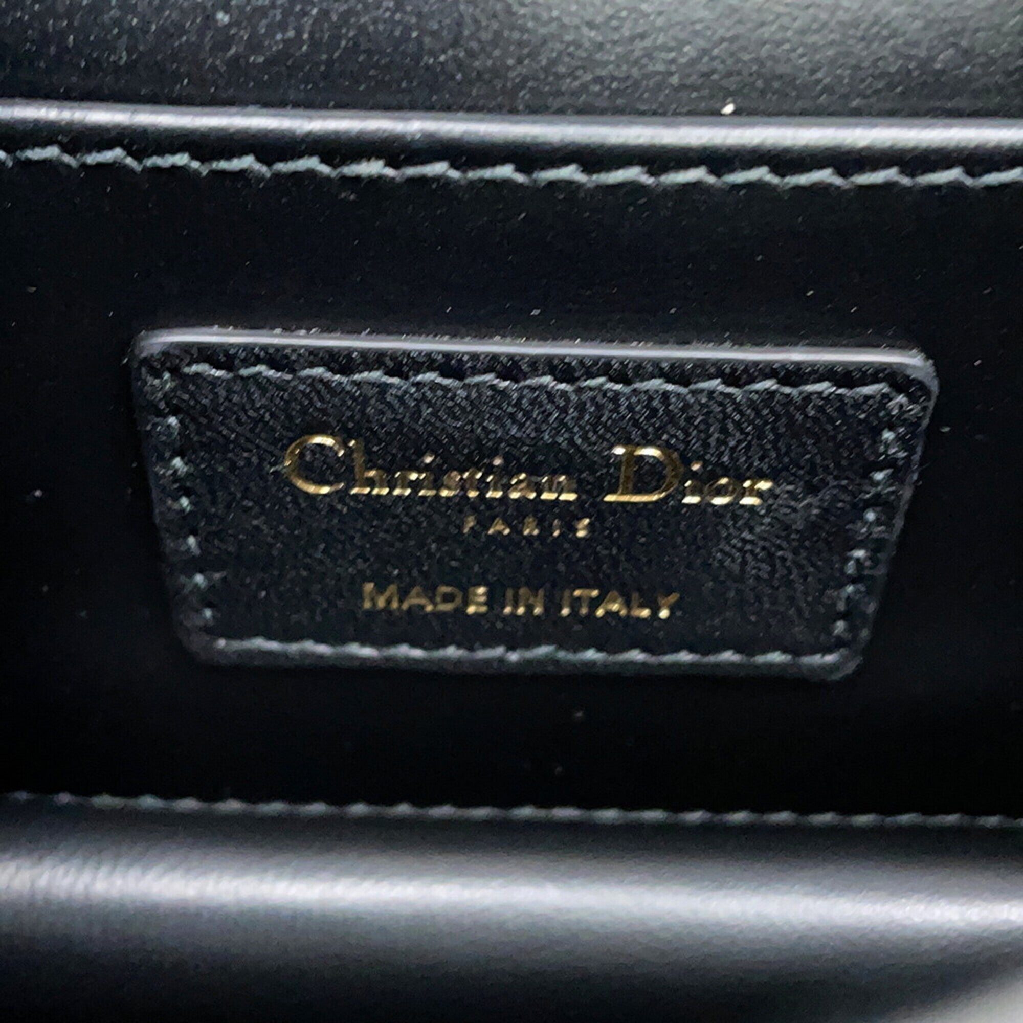 Christian Dior Black Leather Handbag Shoulder Bag (Pre-Owned)