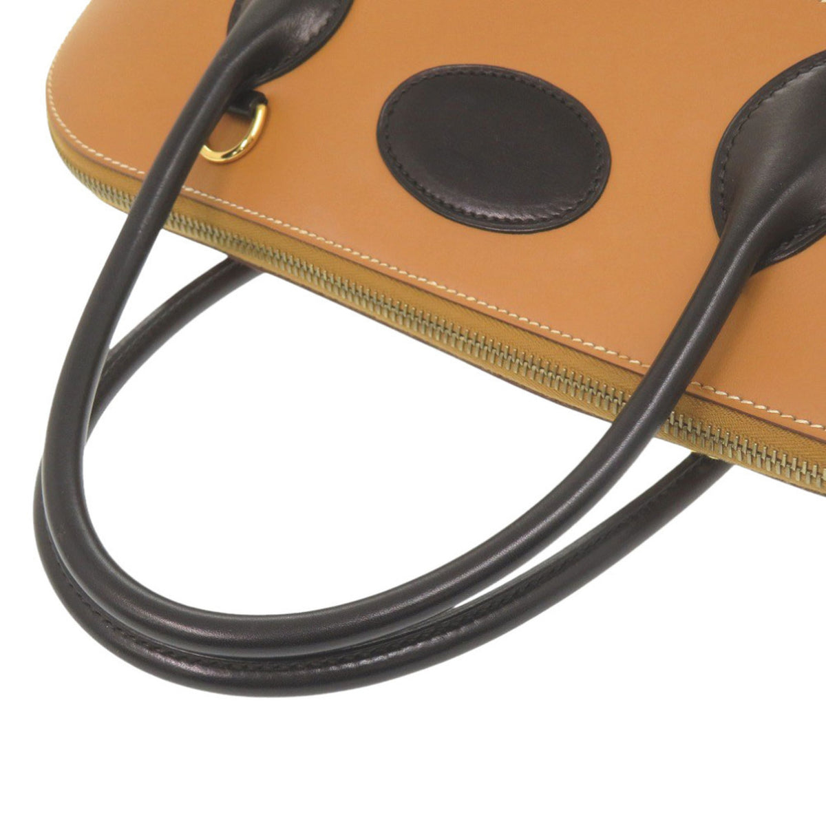 Hermes Bicolor Black Box Calf Leather Chamonix Leather Handbag (Pre-Owned)