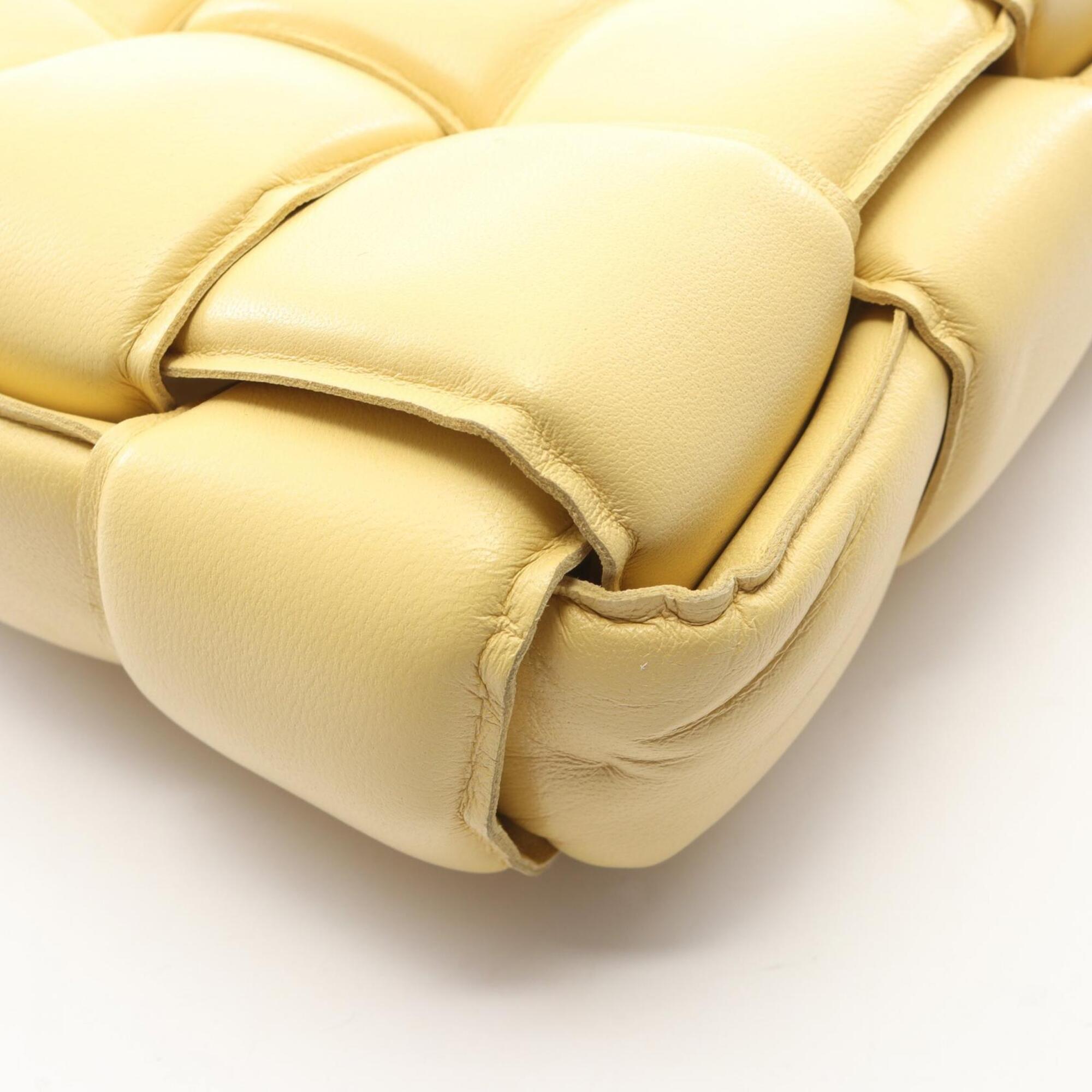 Bottega Veneta Yellow Leather Handbag Shoulder Bag (Pre-Owned)