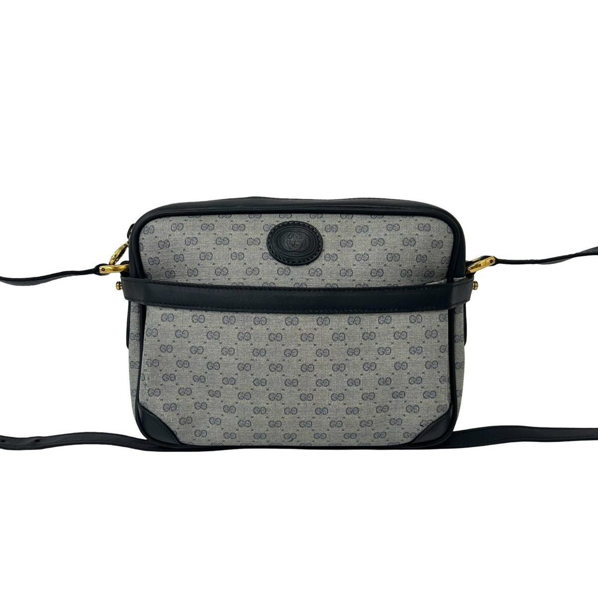 Gucci Navy Leather Pvc Pochette Shoulder Bag (Pre-Owned)