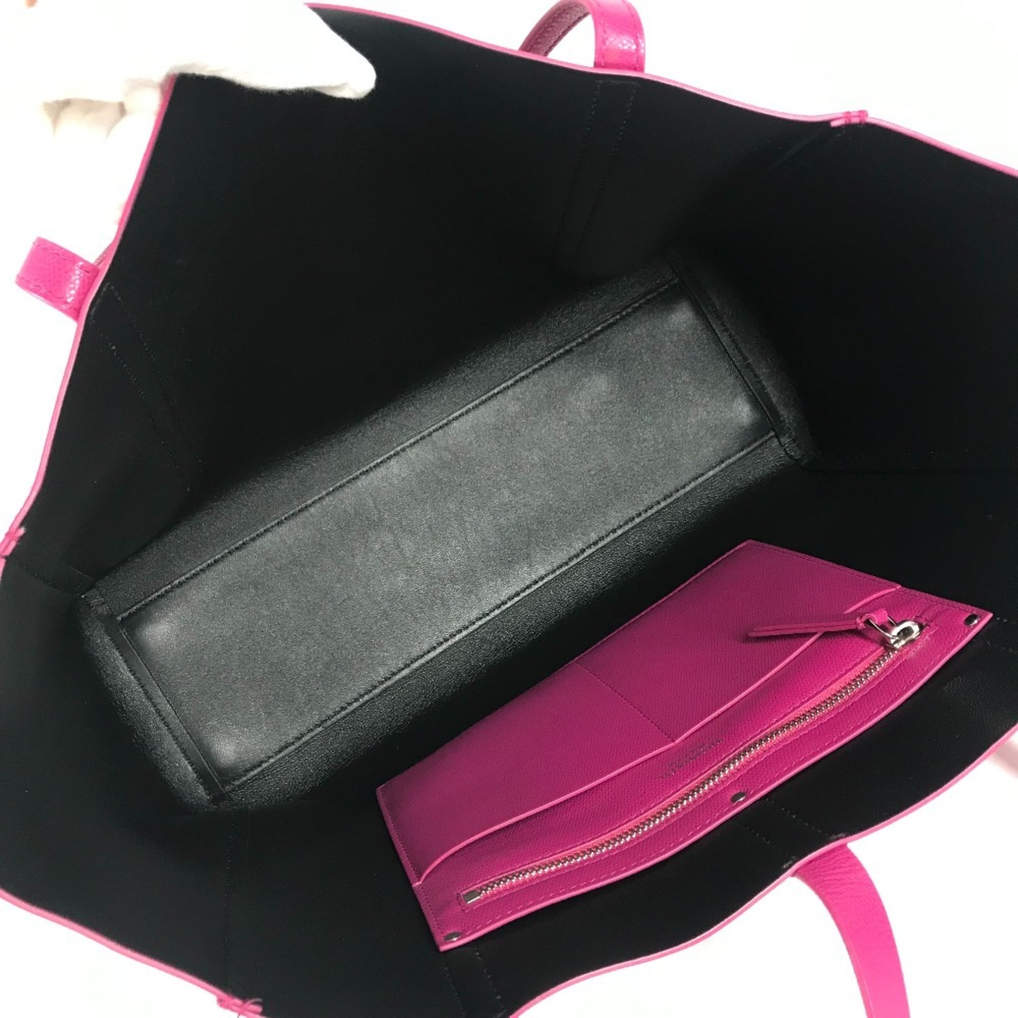 Tiffany Black Pink Leather Shoulder Bag Tote Bag (Pre-Owned)