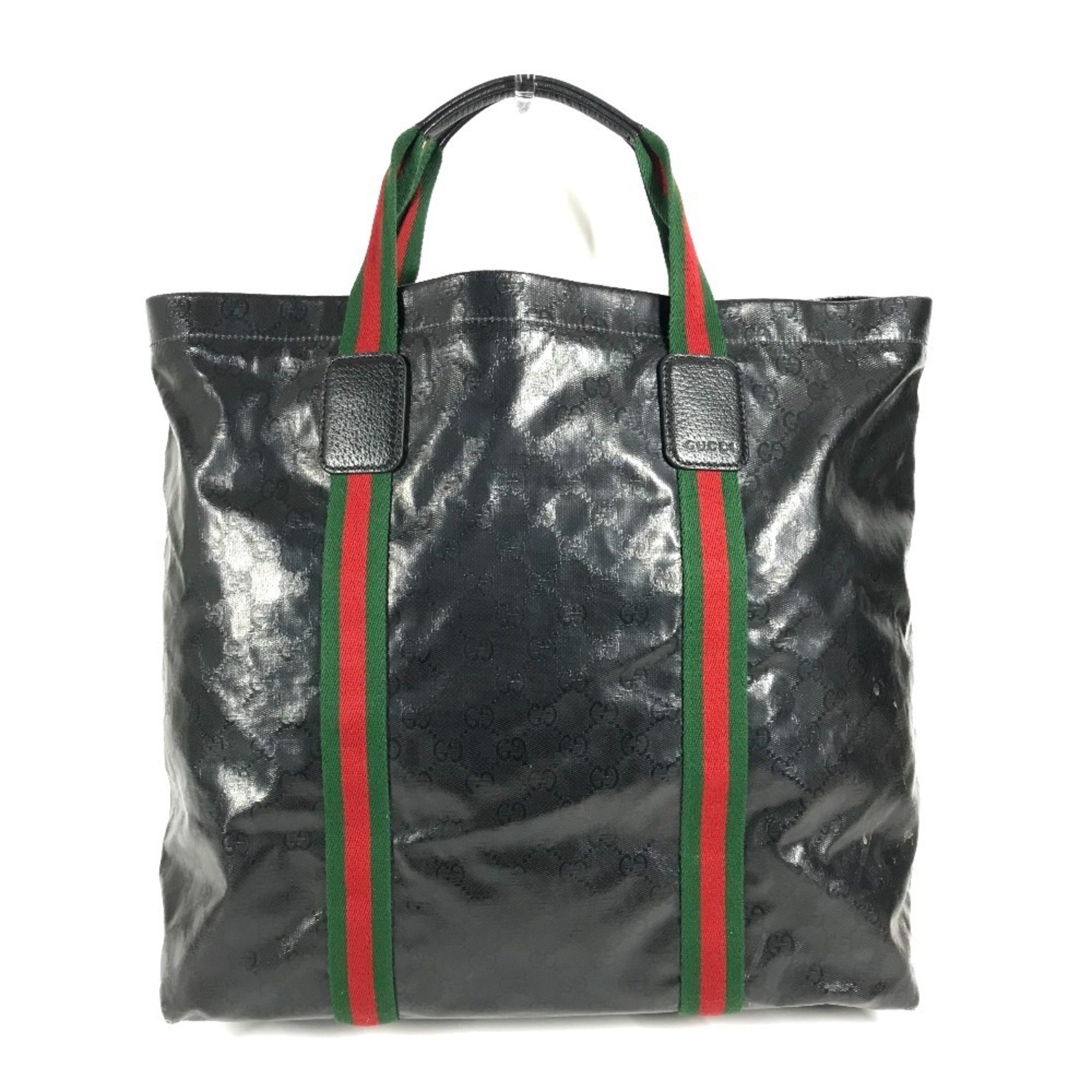 Gucci Black Coated Canvas Handbag Tote Bag (Pre-Owned)