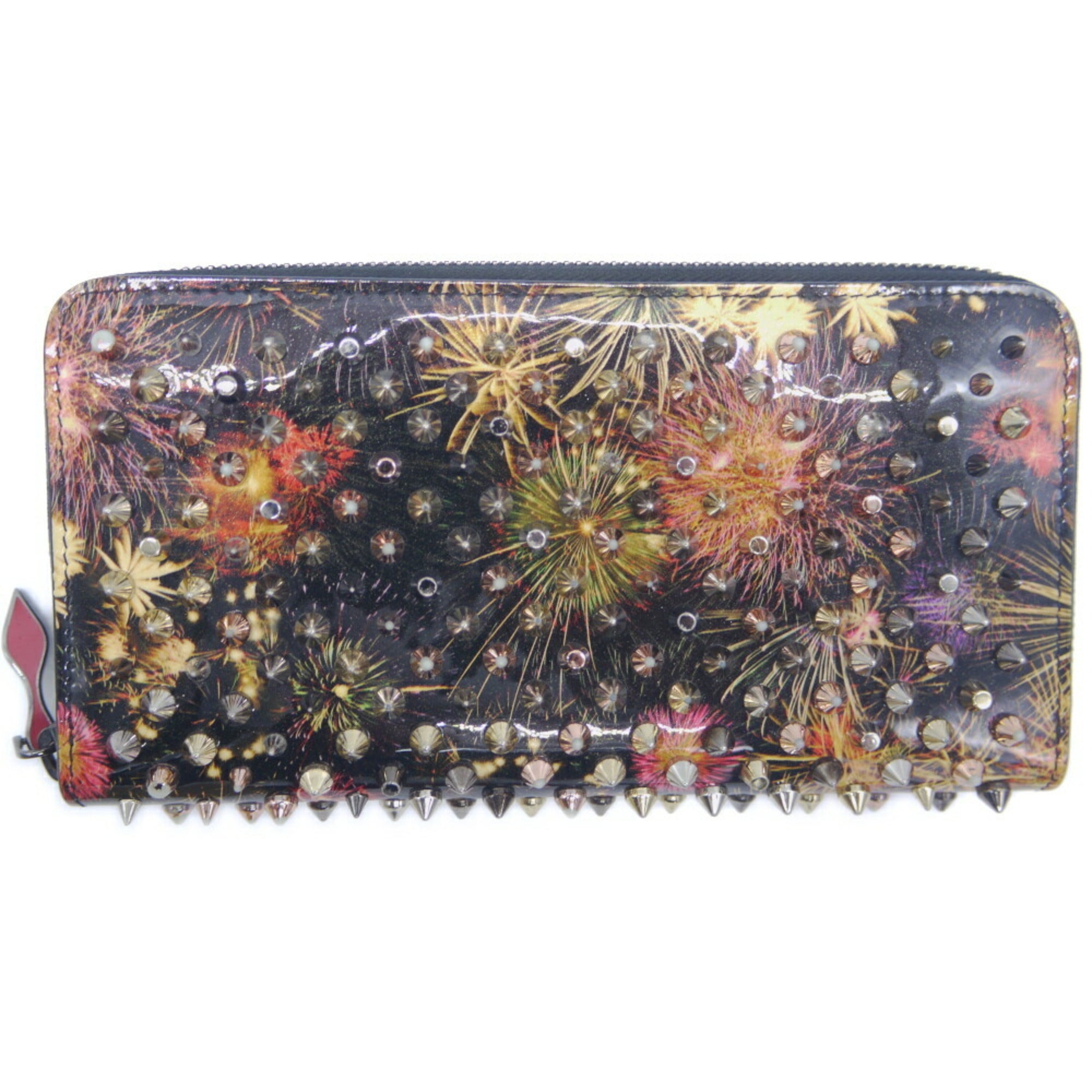Christian Louboutin Black Patent Leather Long Wallet (Bi-Fold) (Pre-Owned)