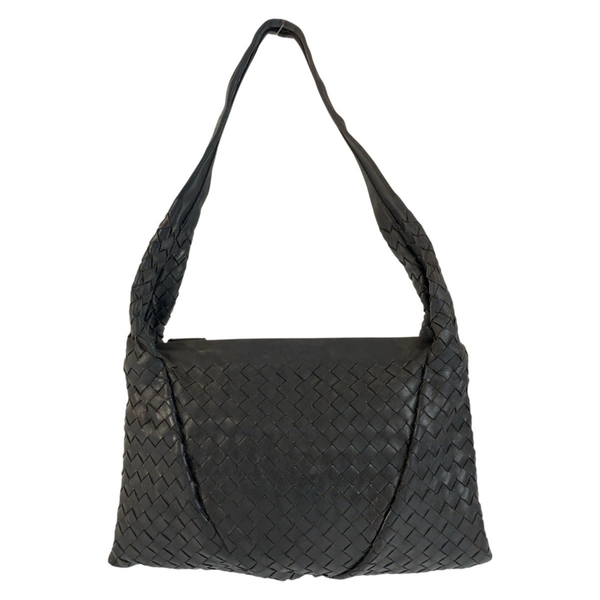 Bottega Veneta Black Leather Shoulder Bag (Pre-Owned)