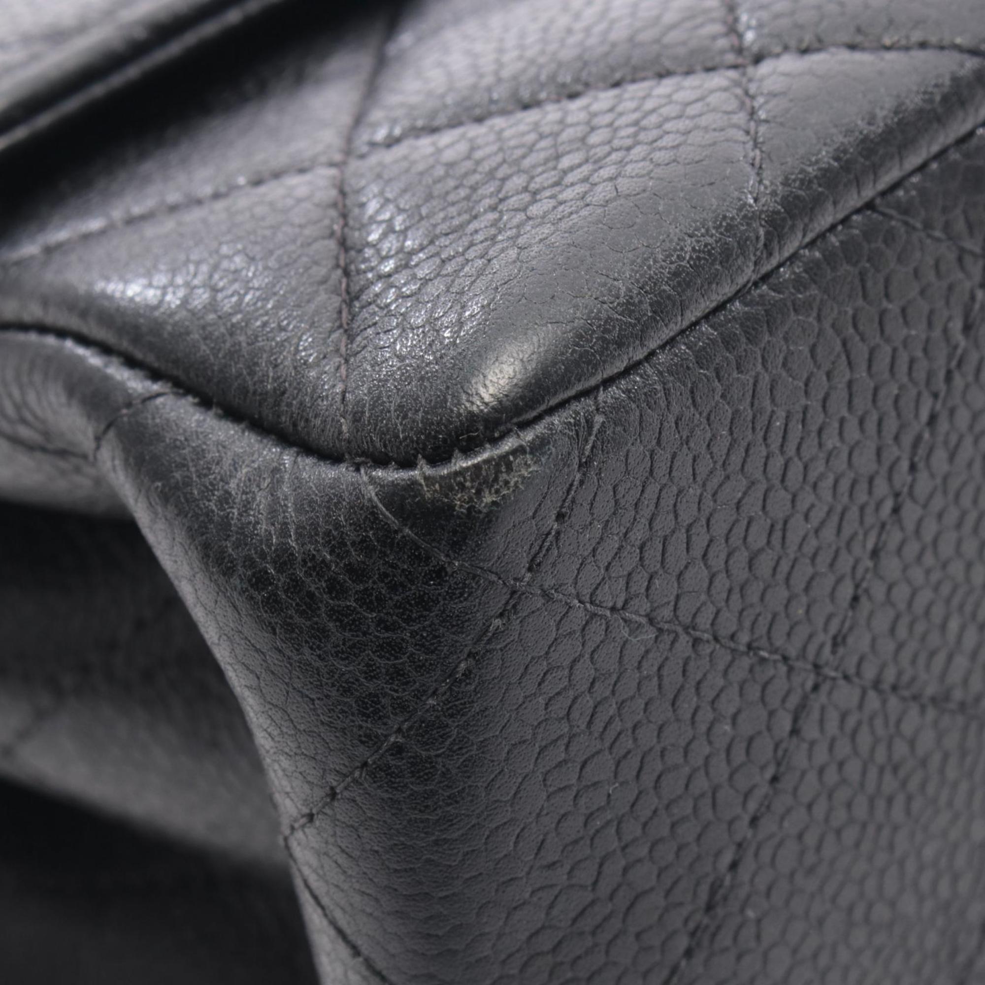 Chanel Black Leather Handbag (Pre-Owned)