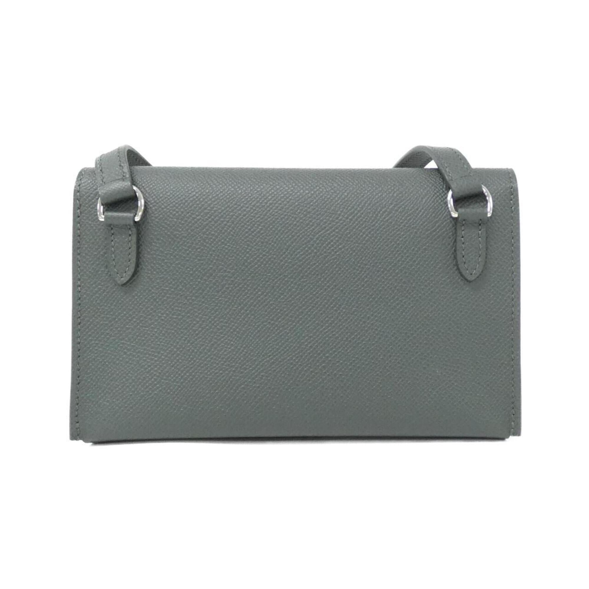 Hermes Green Epsom Leather Chain/Shoulder Wallet (Pre-Owned)