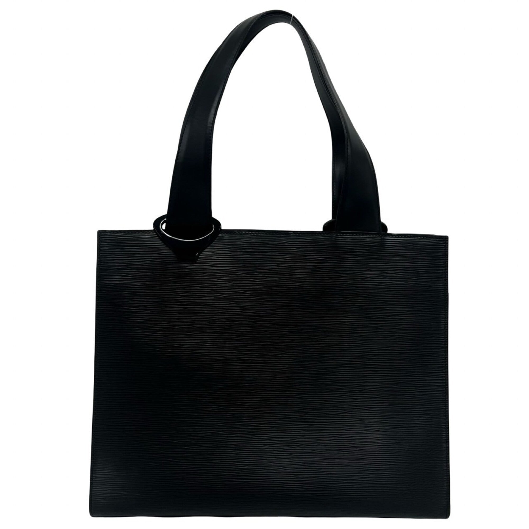 Louis Vuitton Black Leather Handbag Tote Bag (Pre-Owned)