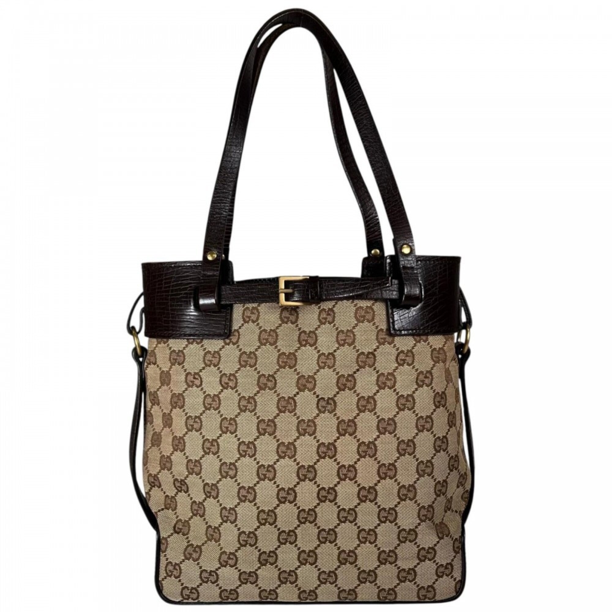 Gucci Brown Gg Canvas Handbag (Pre-Owned)