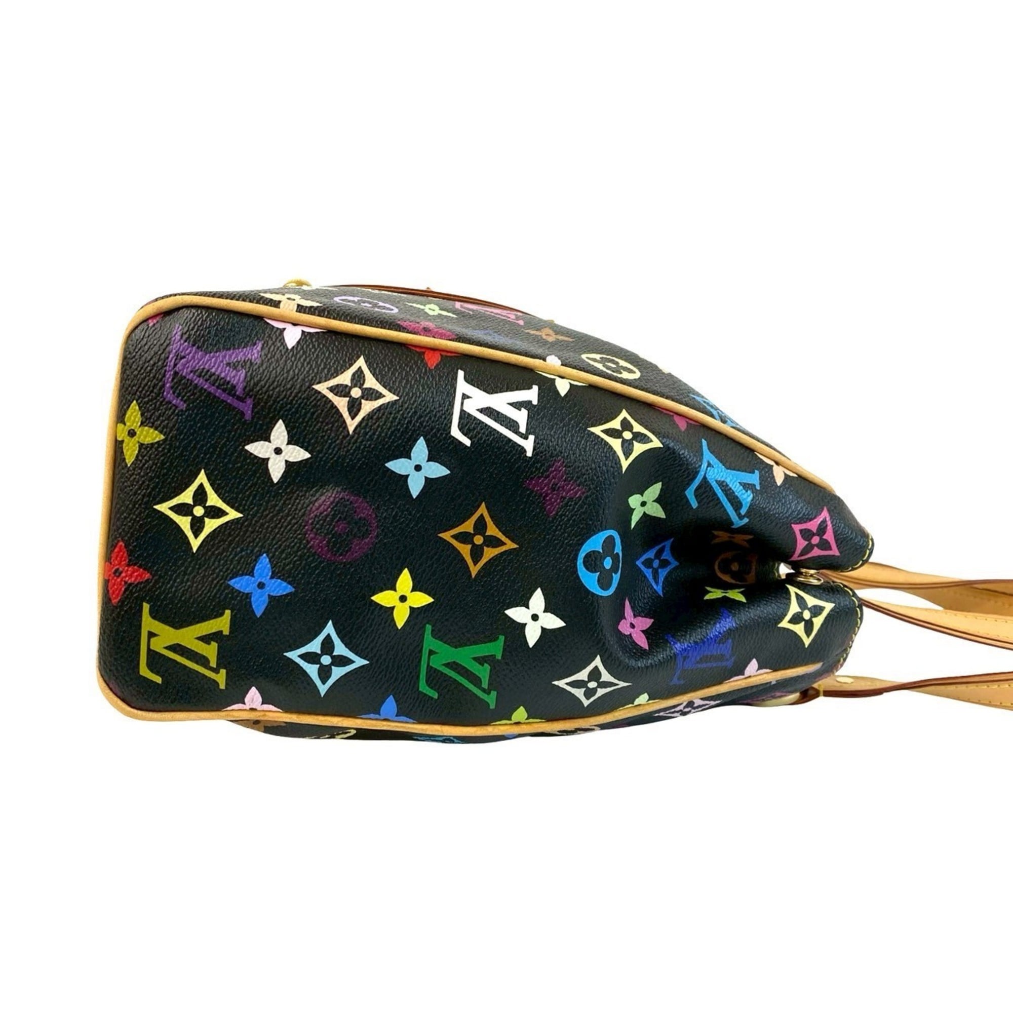 Louis Vuitton Black Multi-Color Leather Pvc Shoulder Bag Tote Bag (Pre-Owned)