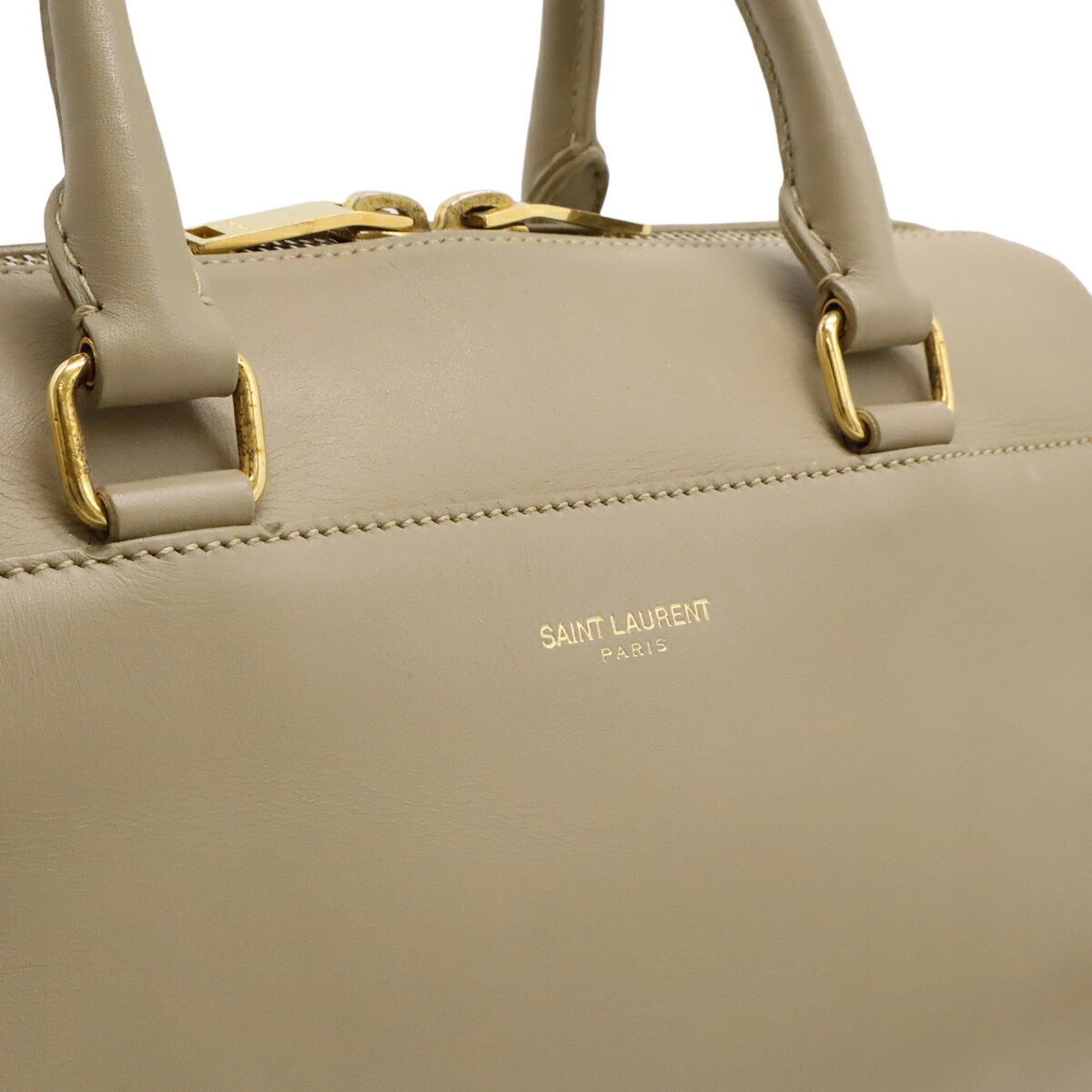 Yves Saint Laurent Beige Sand Leather Handbag Shoulder Bag (Pre-Owned)