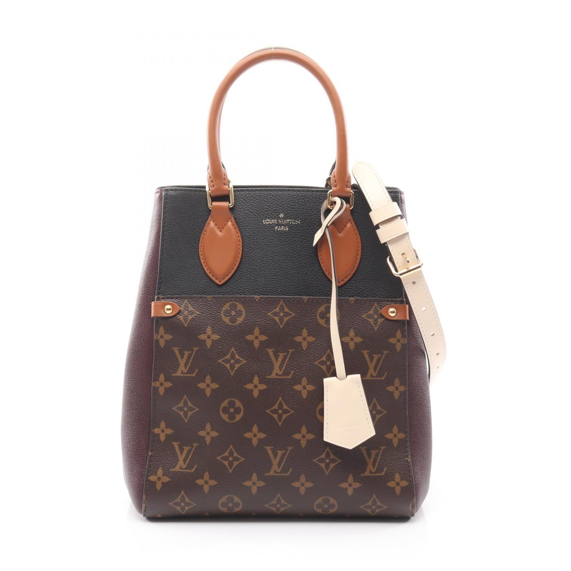 Louis Vuitton Black Bordeaux Monogram Multi-Color Noir Wine Monogram Leather Handbag (Pre-Owned)
