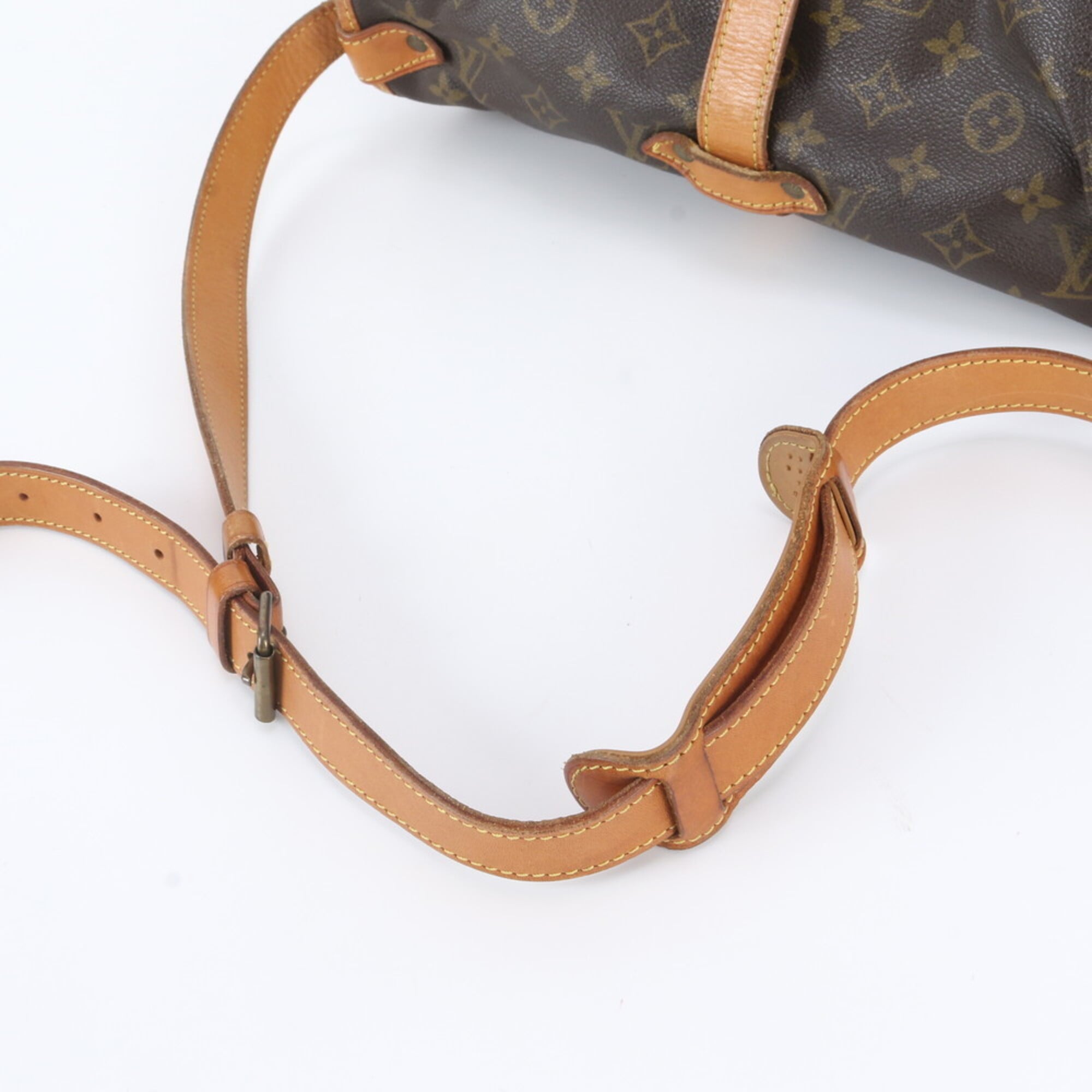 Louis Vuitton Brown Monogram Leather Coated Canvas Shoulder Bag (Pre-Owned)