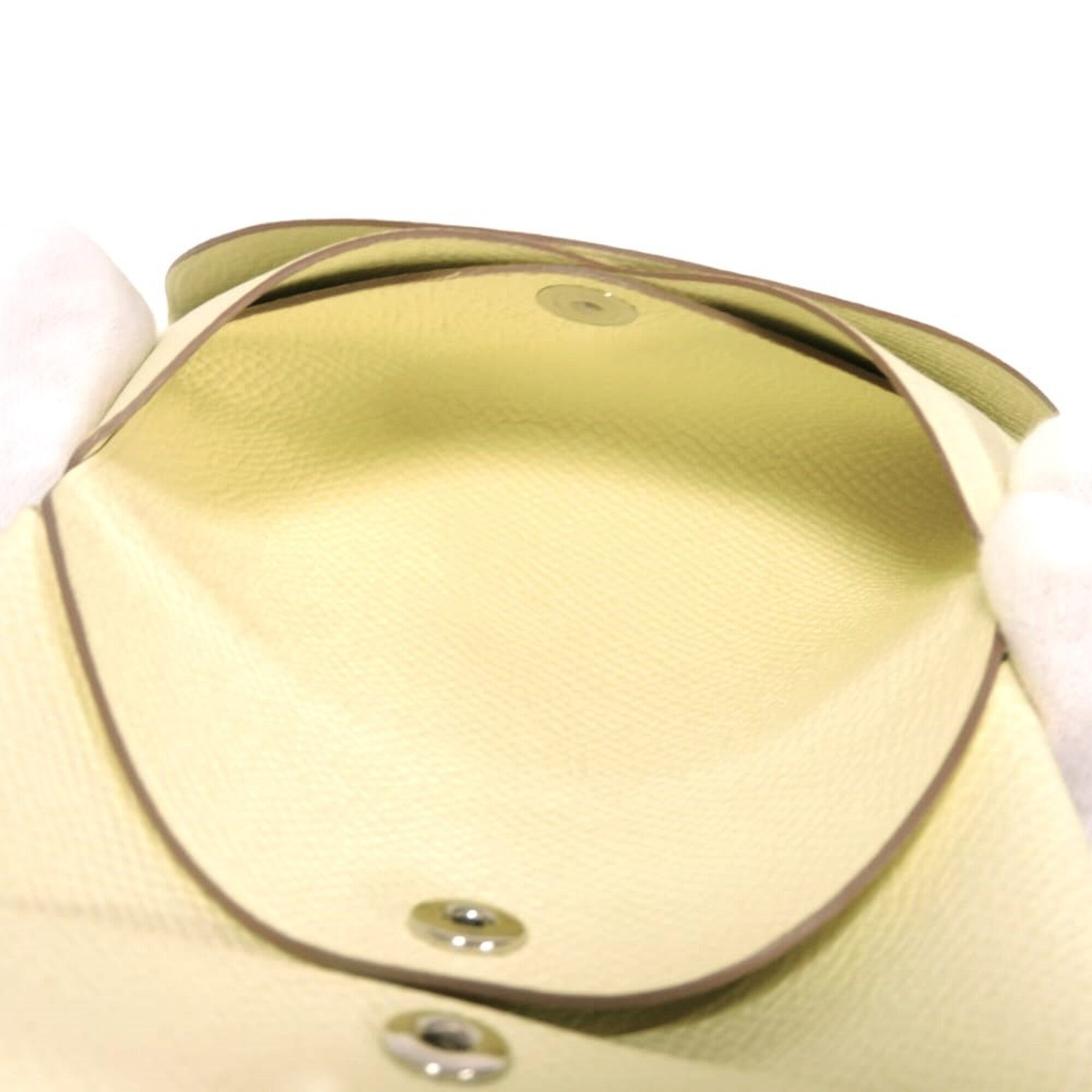 Hermes Yellow Epsom Leather Coin Purse/Coin Case (Pre-Owned)
