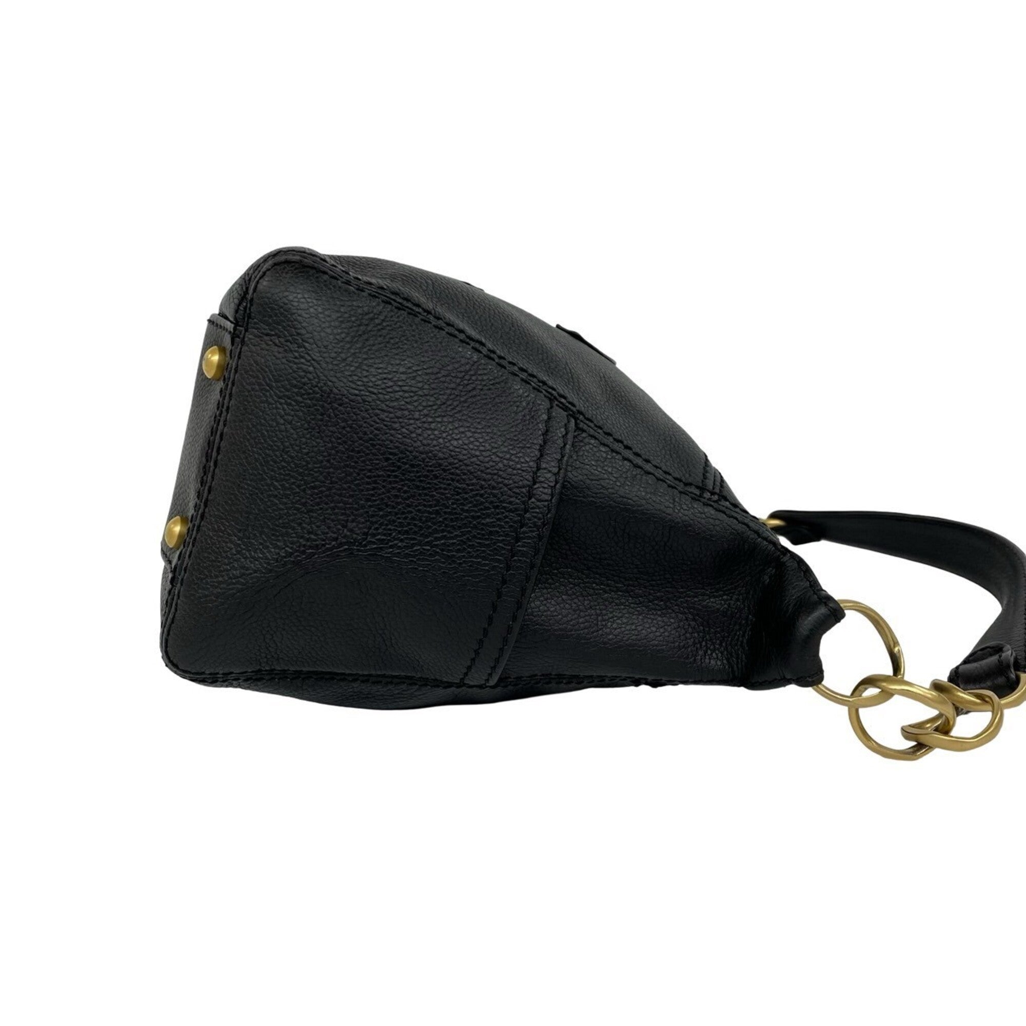 Chanel Black Leather Shoulder Bag Tote Bag (Pre-Owned)