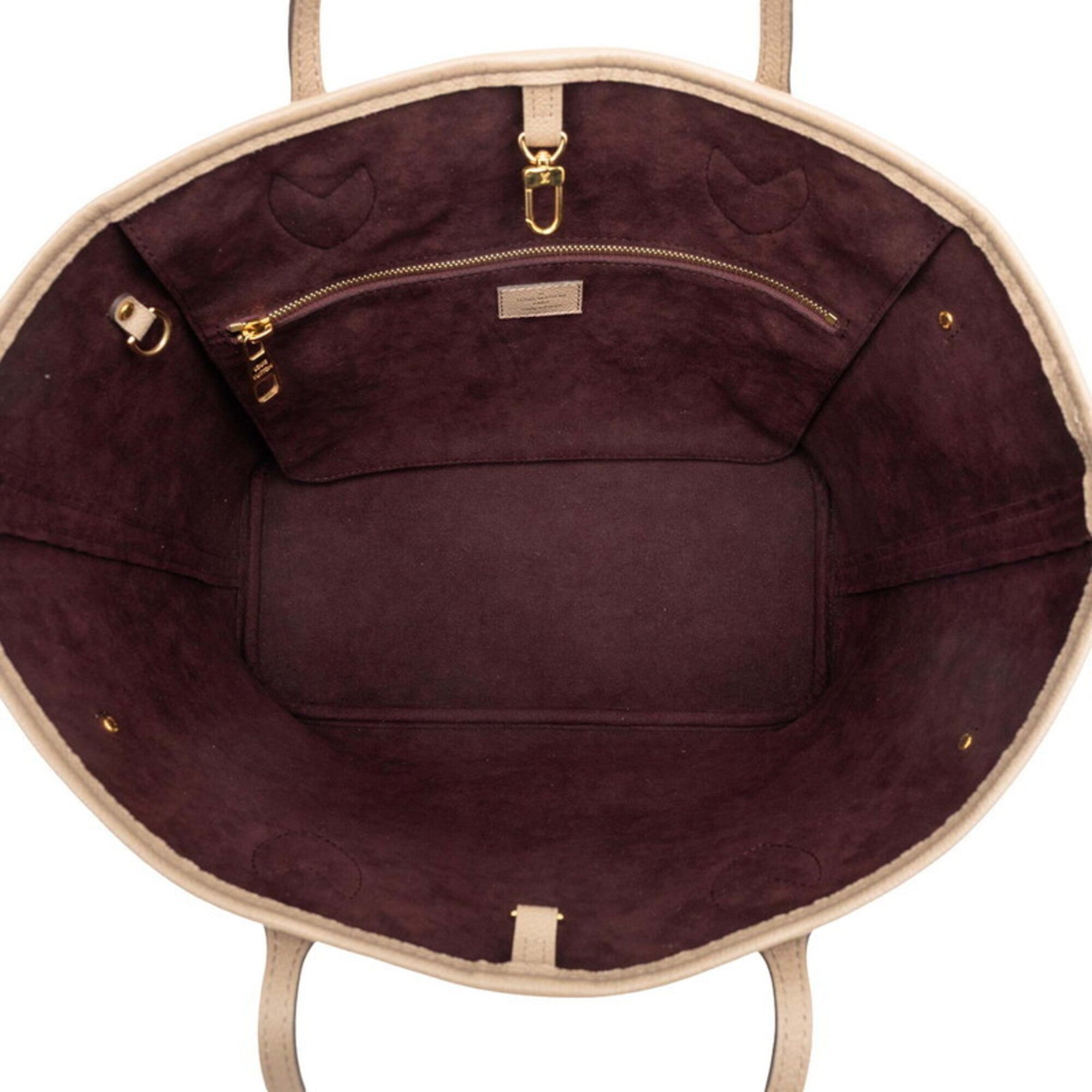 Louis Vuitton Grayish Tourterelle Leather Pouch Shoulder Bag Tote Bag (Pre-Owned)