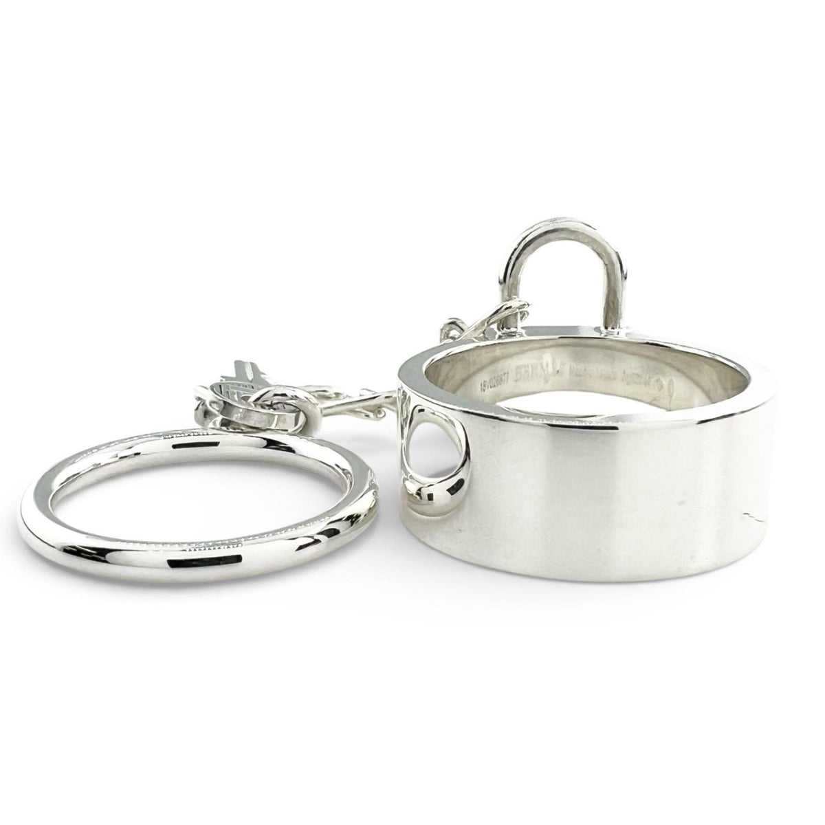 Hermes Silver Silver 925 Band Ring (Pre-Owned)