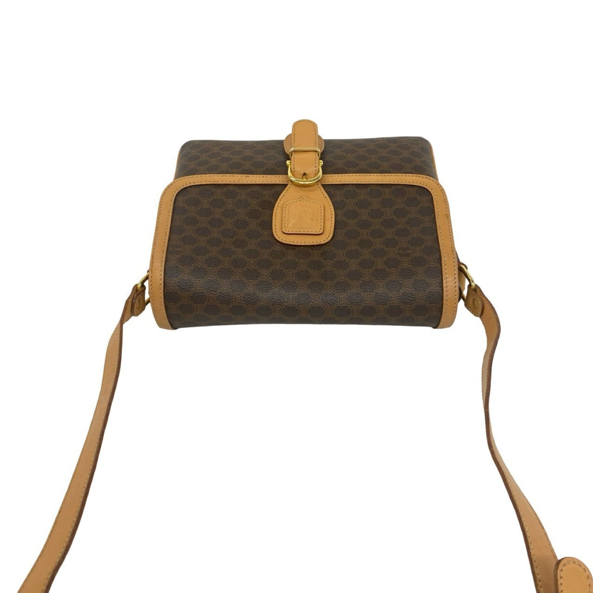 Celine Brown Leather Pvc Crossbody Bag Pochette Shoulder Bag (Pre-Owned)