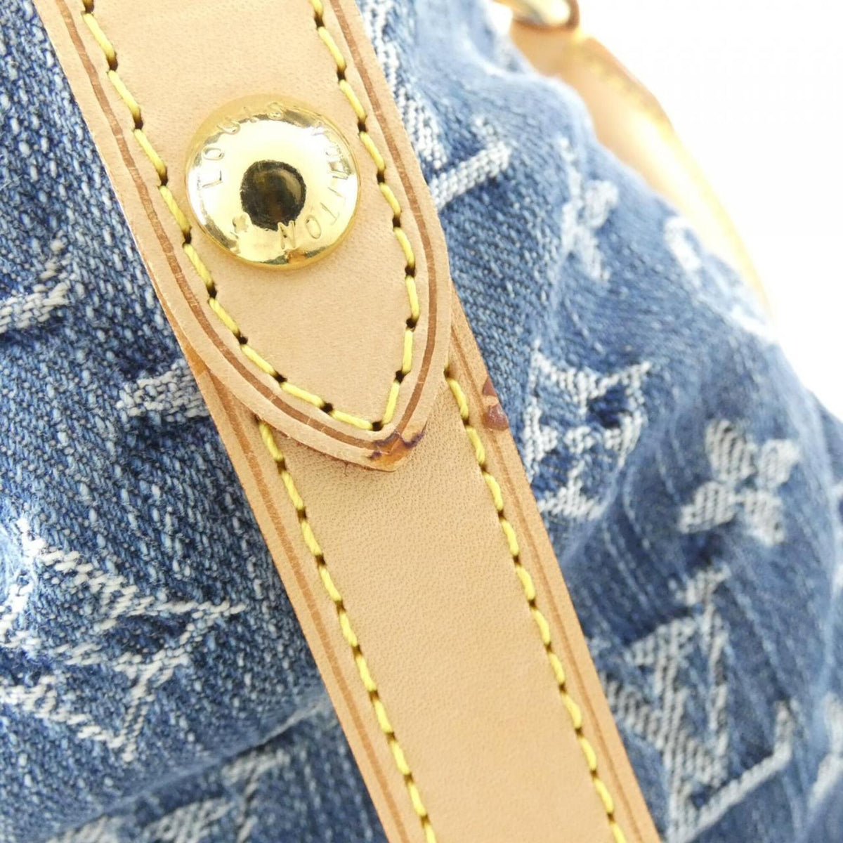 Louis Vuitton Monogram Denim Blue Monogram Denim Handbag (Pre-Owned)