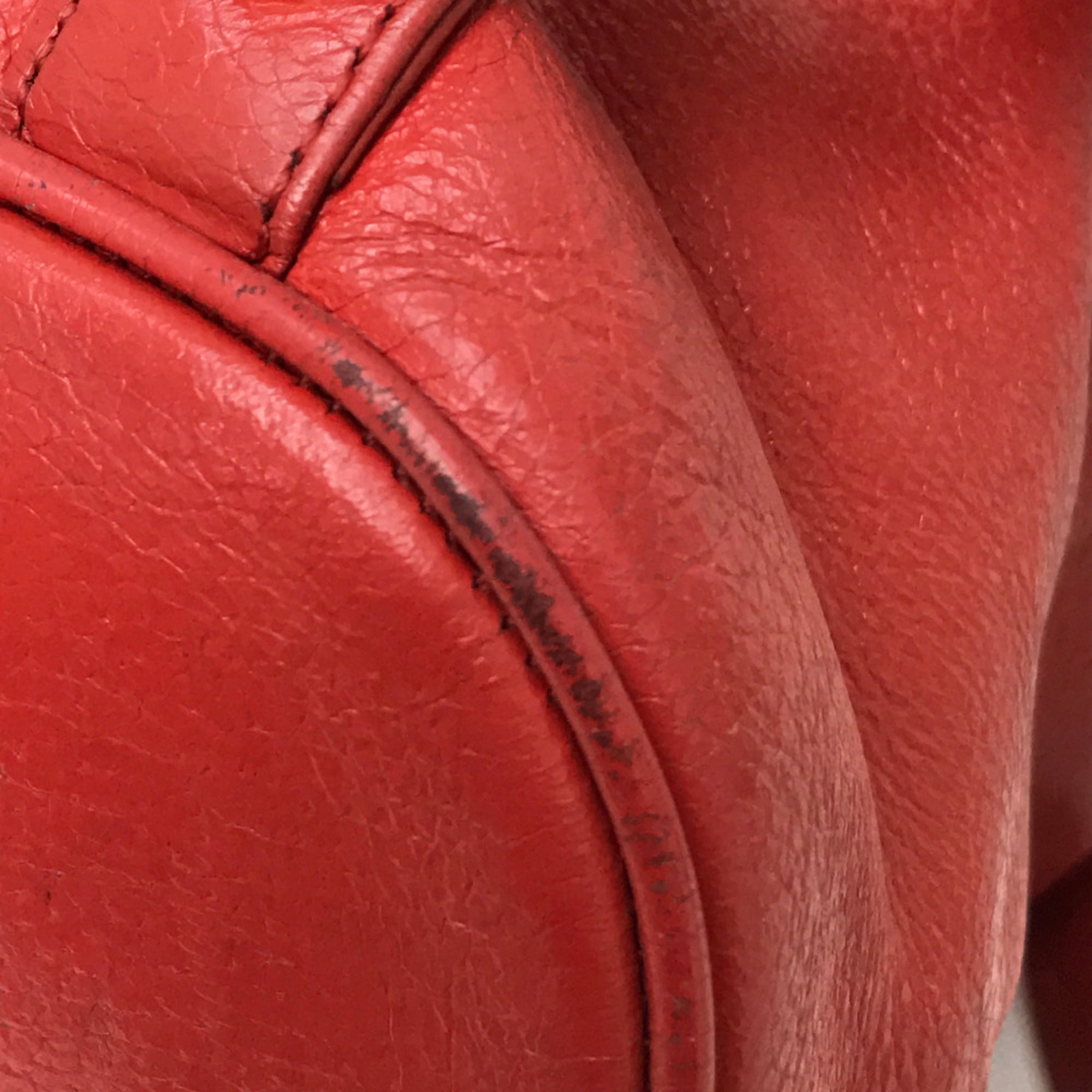 Mcm Red Color Leather Backpack (Pre-Owned)