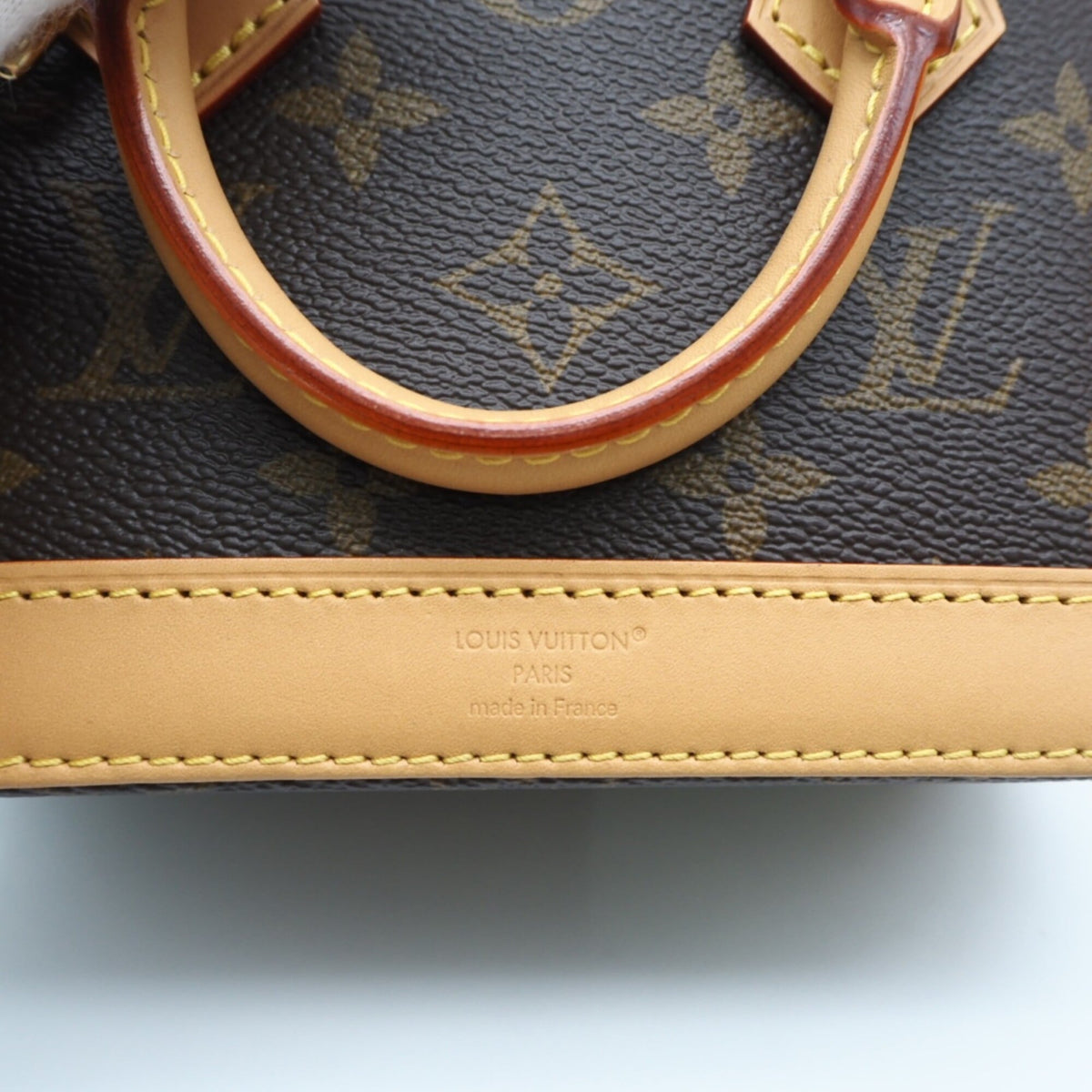 Louis Vuitton Monogram Beige Brown Coated Canvas Leather Shoulder Bag (Pre-Owned)