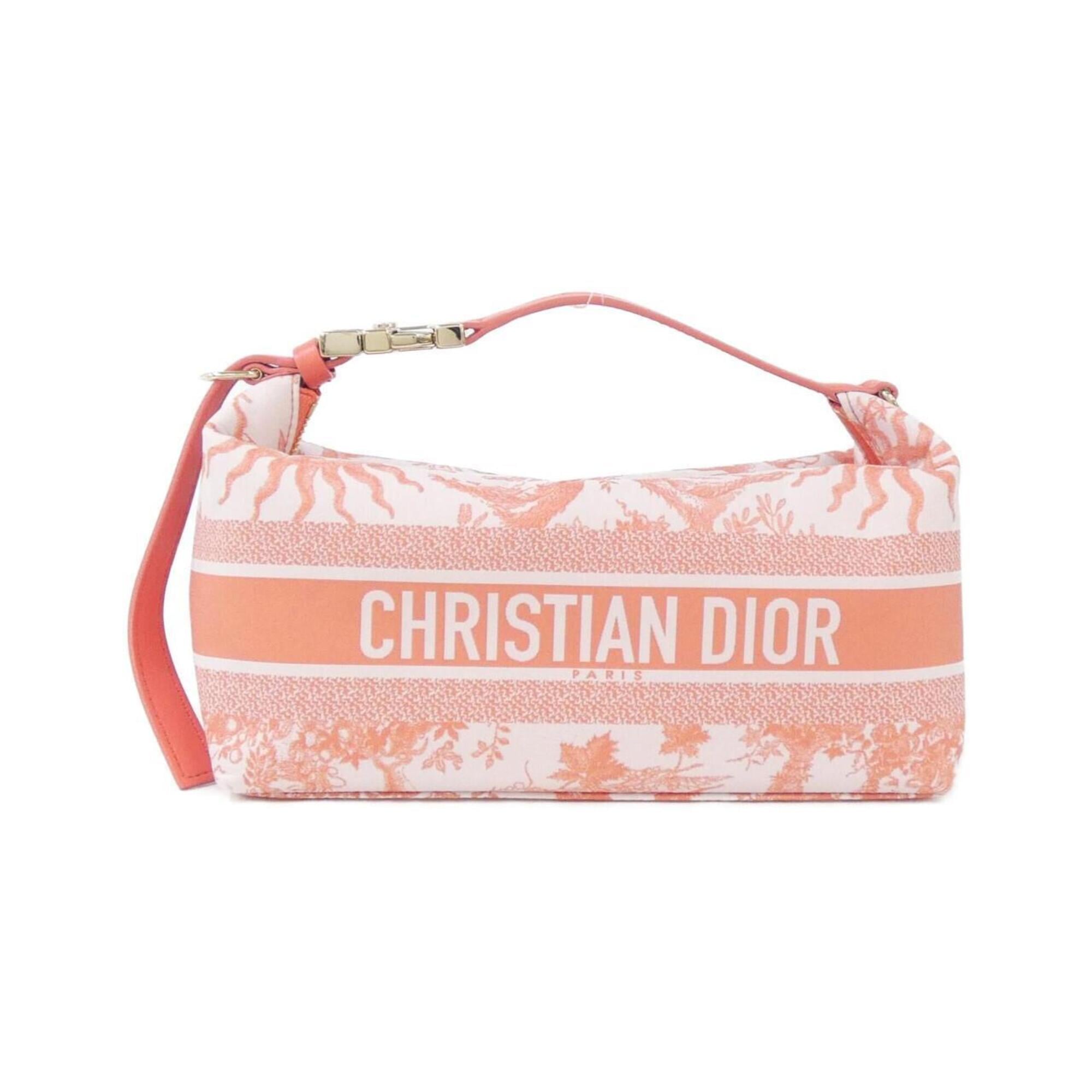 Christian Dior Orange Canvas Pouch (Pre-Owned)