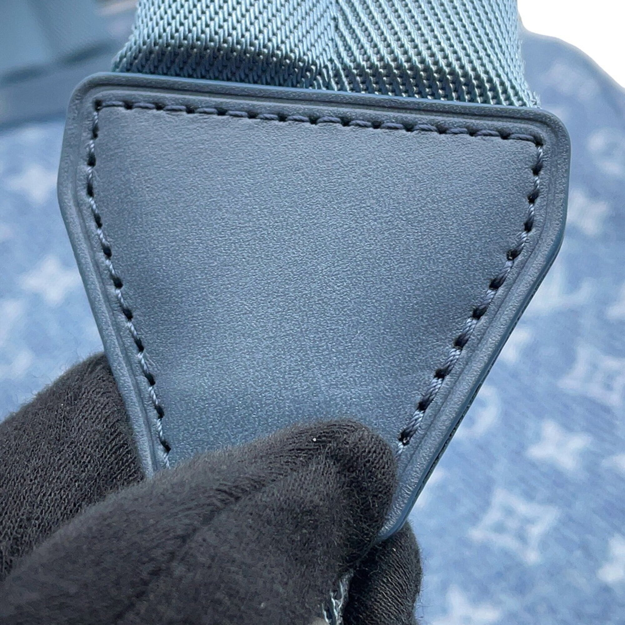 Louis Vuitton Monogram Blue Nylon Denim Leather Backpack (Pre-Owned)