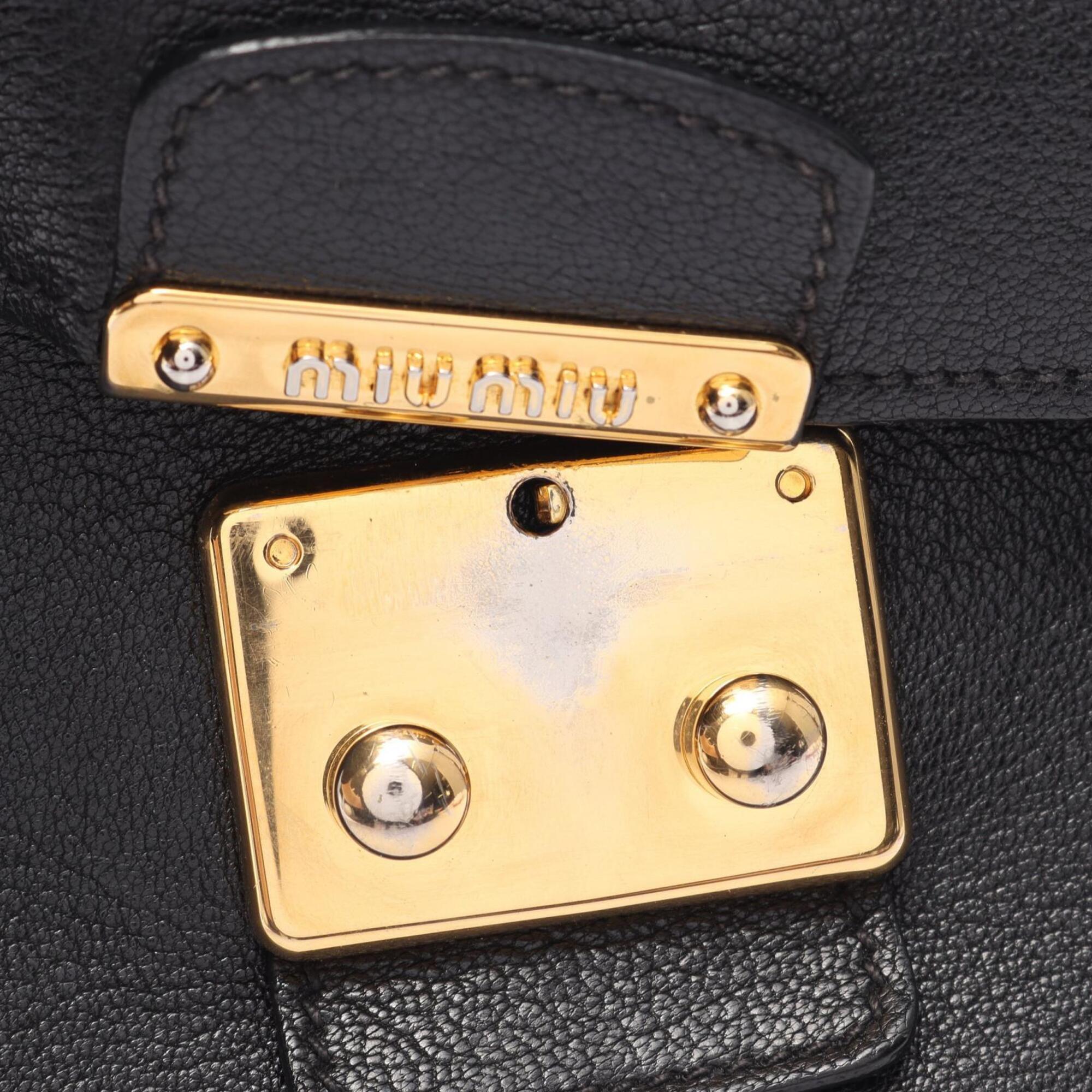 Miu Miu Black Leather Handbag (Pre-Owned)