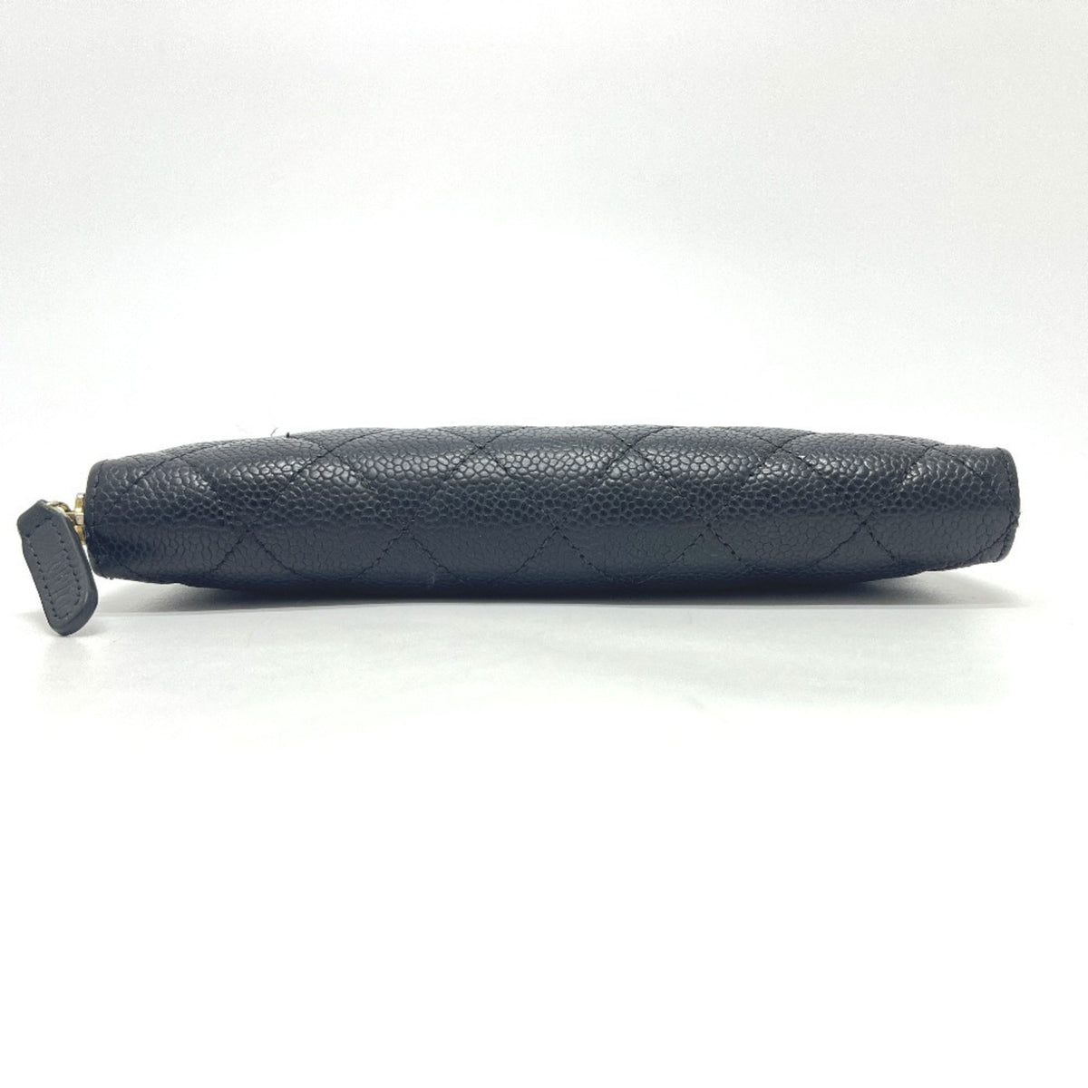 Chanel Black Grained Calfskin Long Wallet (Bi-Fold) (Pre-Owned)