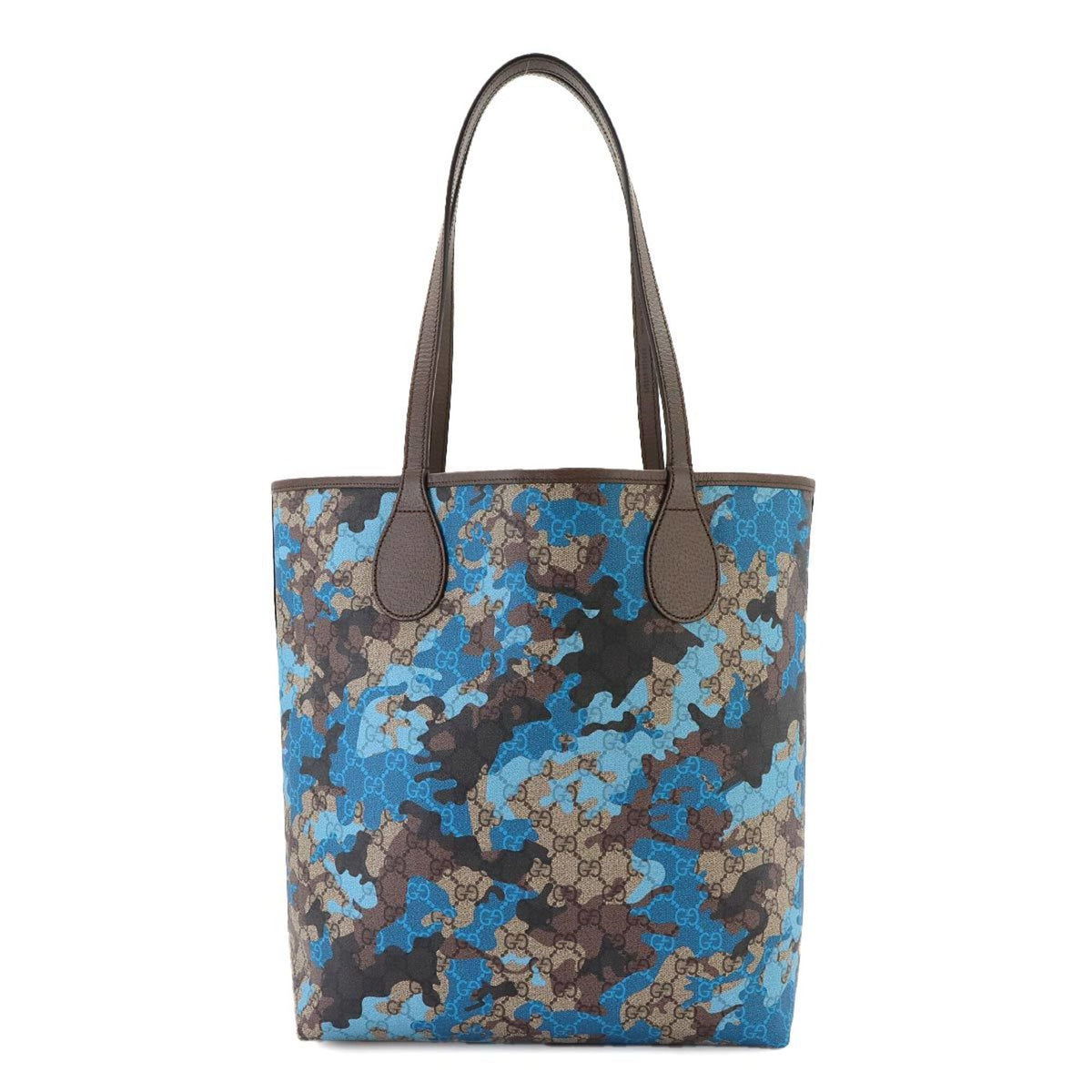 Gucci Beige Blue Gg Supreme Handbag Tote Bag (Pre-Owned)