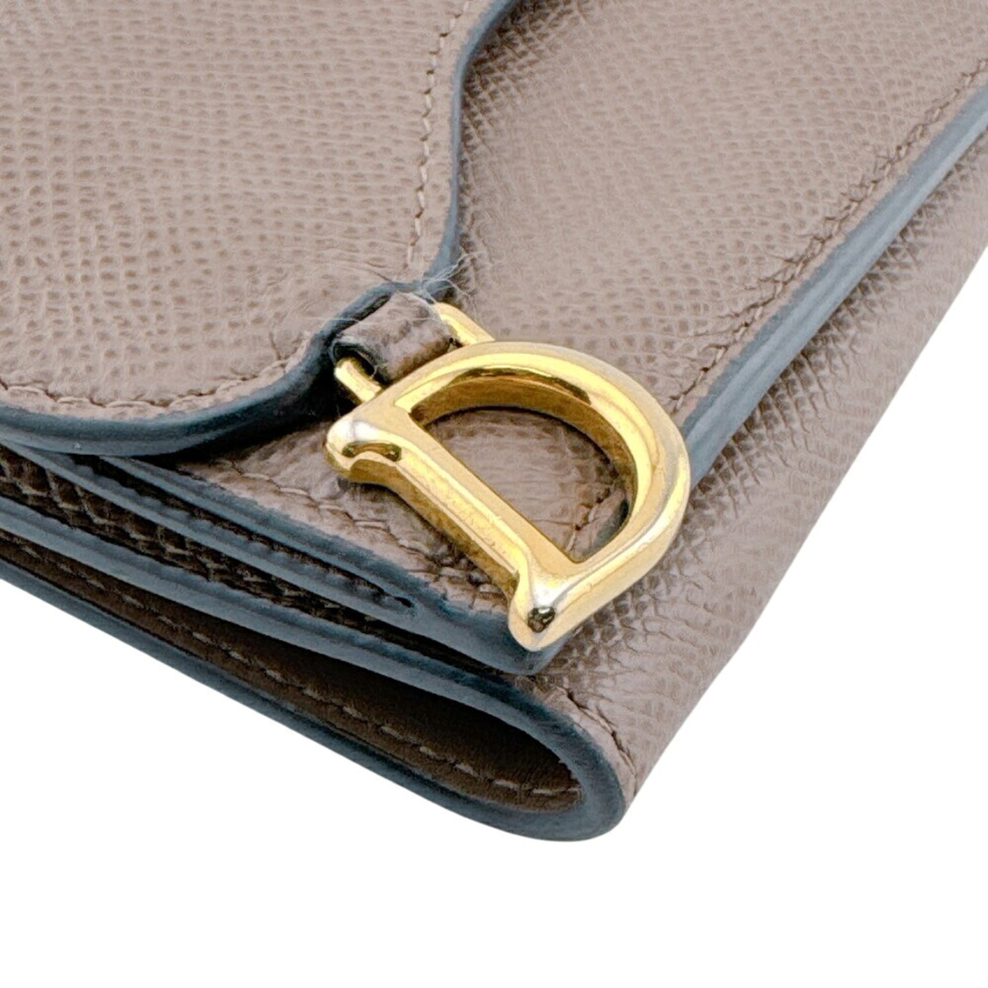 Christian Dior Brown Leather Wallet (Tri-Fold) (Pre-Owned)