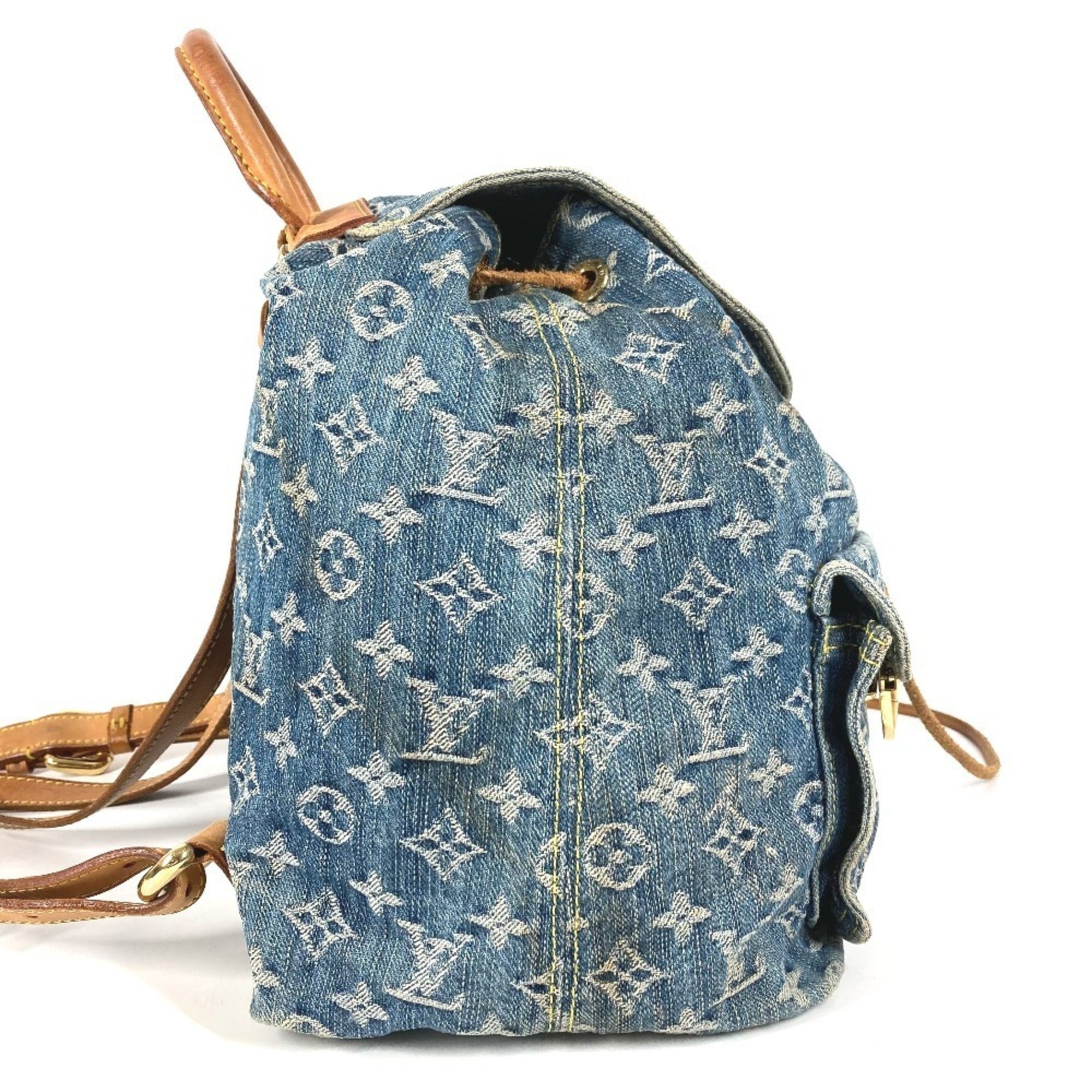 Louis Vuitton Blue Monogram Denim Backpack (Pre-Owned)