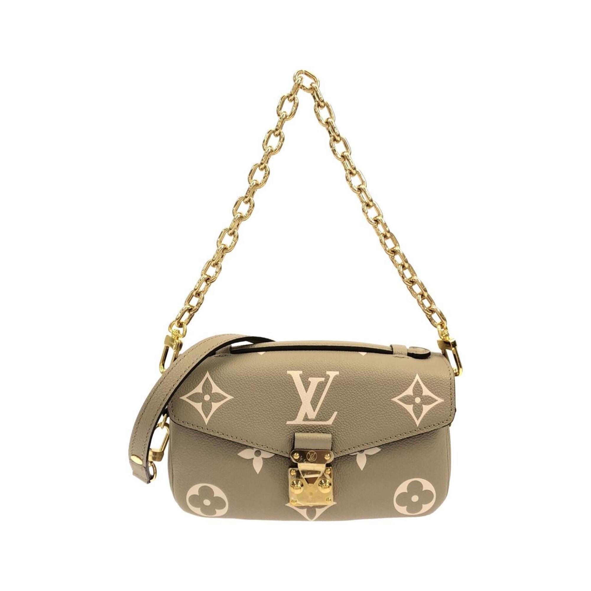 Louis Vuitton Tourterelle Leather Pochette Shoulder Bag (Pre-Owned)