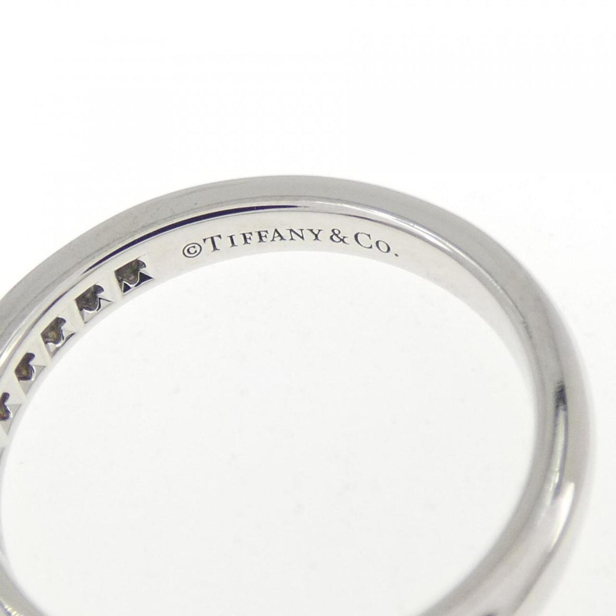Tiffany Platinum Platinum 950 Band Ring (Pre-Owned)