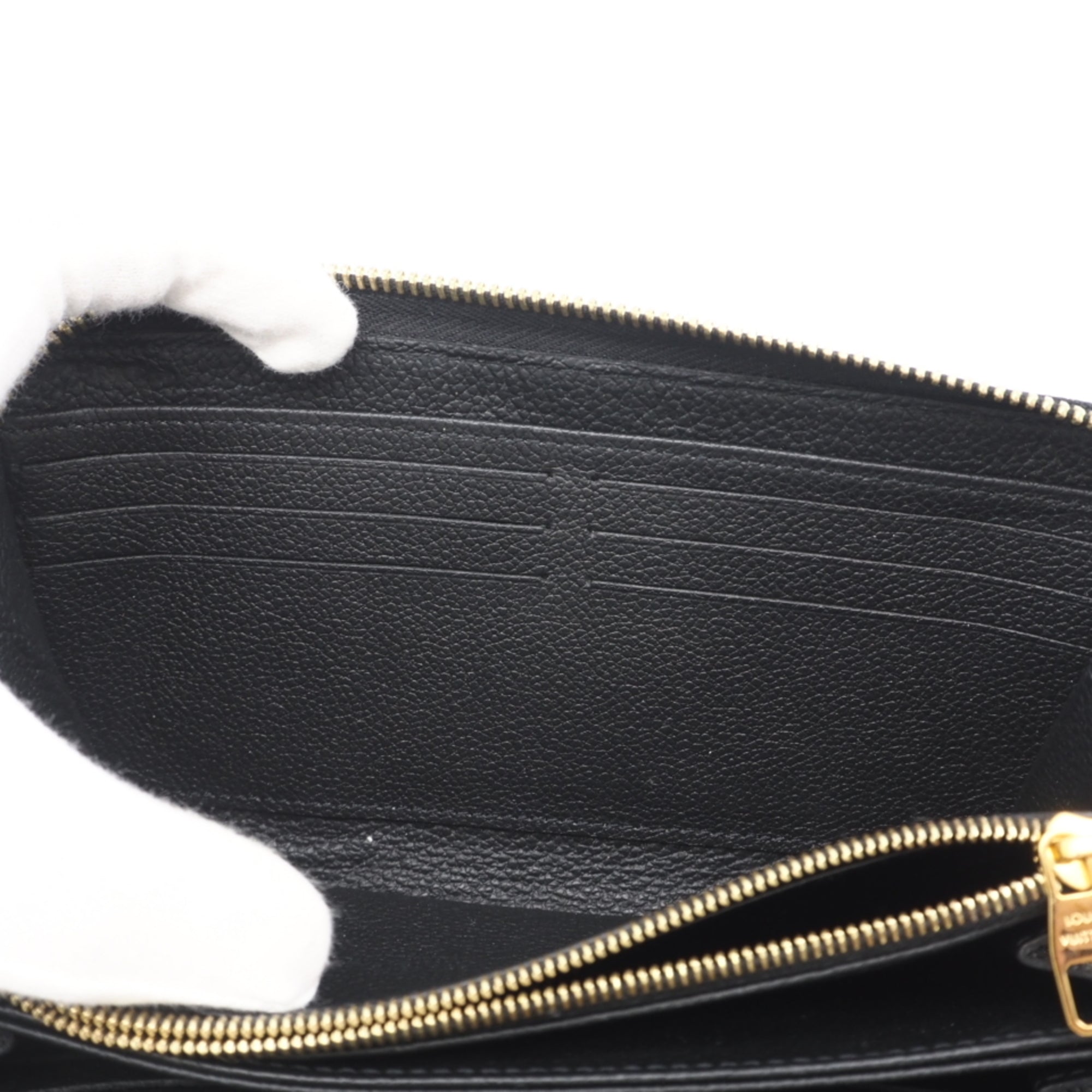 Louis Vuitton Monogram Empreinte Black Noir Leather Long Wallet (Bi-Fold) (Pre-Owned)