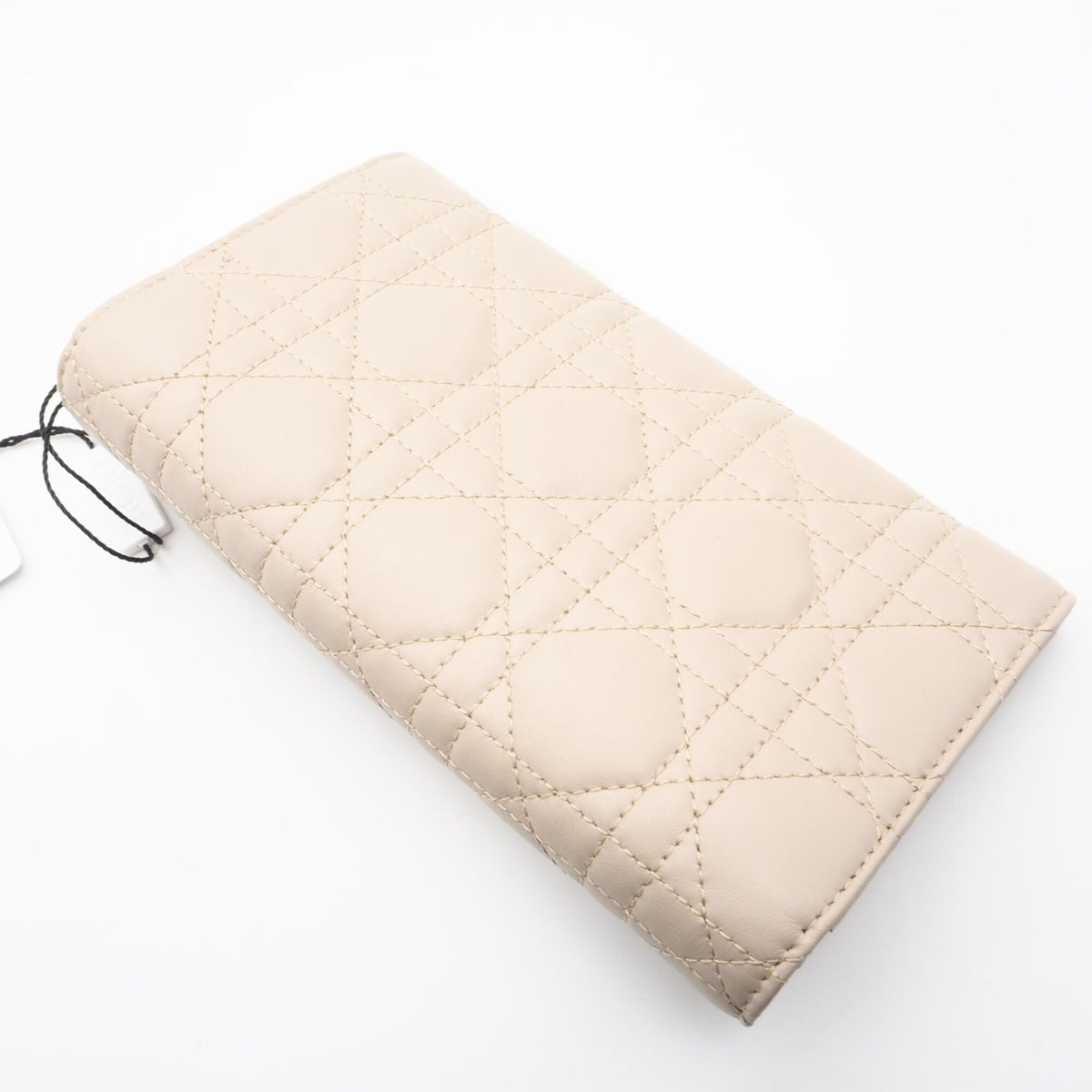 Christian Dior Beige Leather Long Wallet (Bi-Fold) (Pre-Owned)