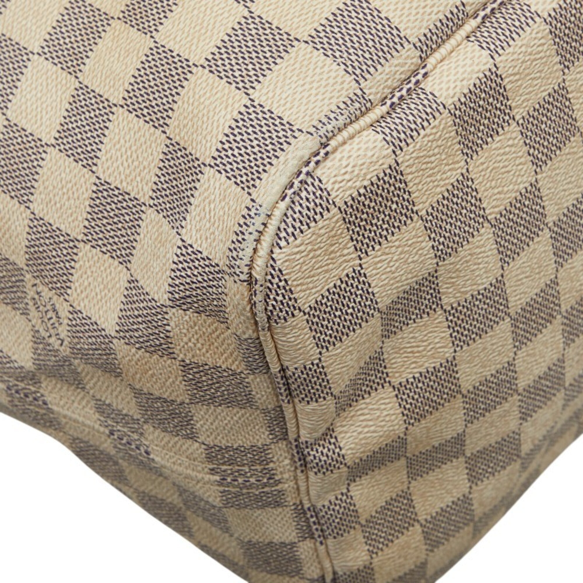 Louis Vuitton Brown White Pvc Leather Shoulder Bag Tote Bag (Pre-Owned)