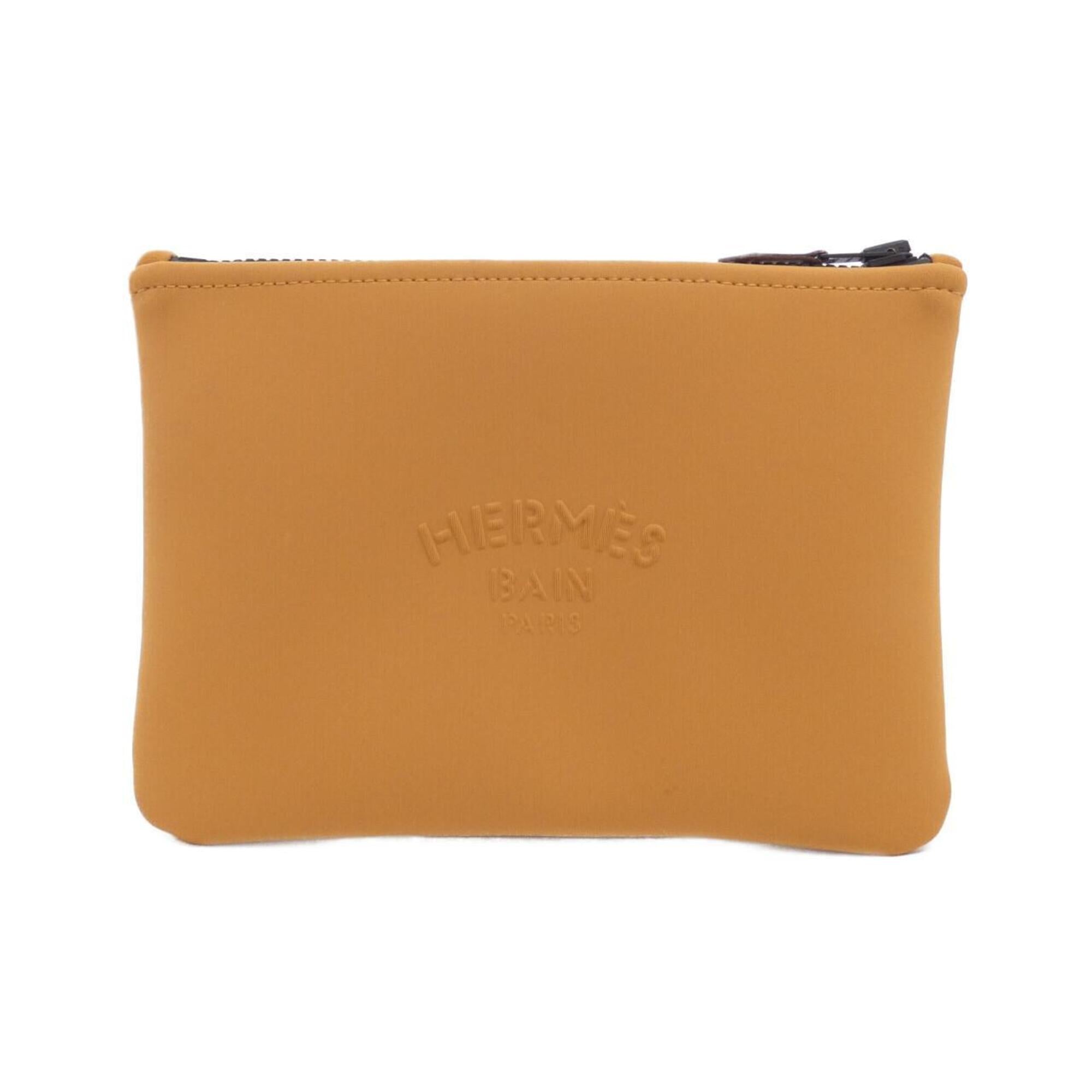 Hermes Caramel Polyamide Pouch (Pre-Owned)