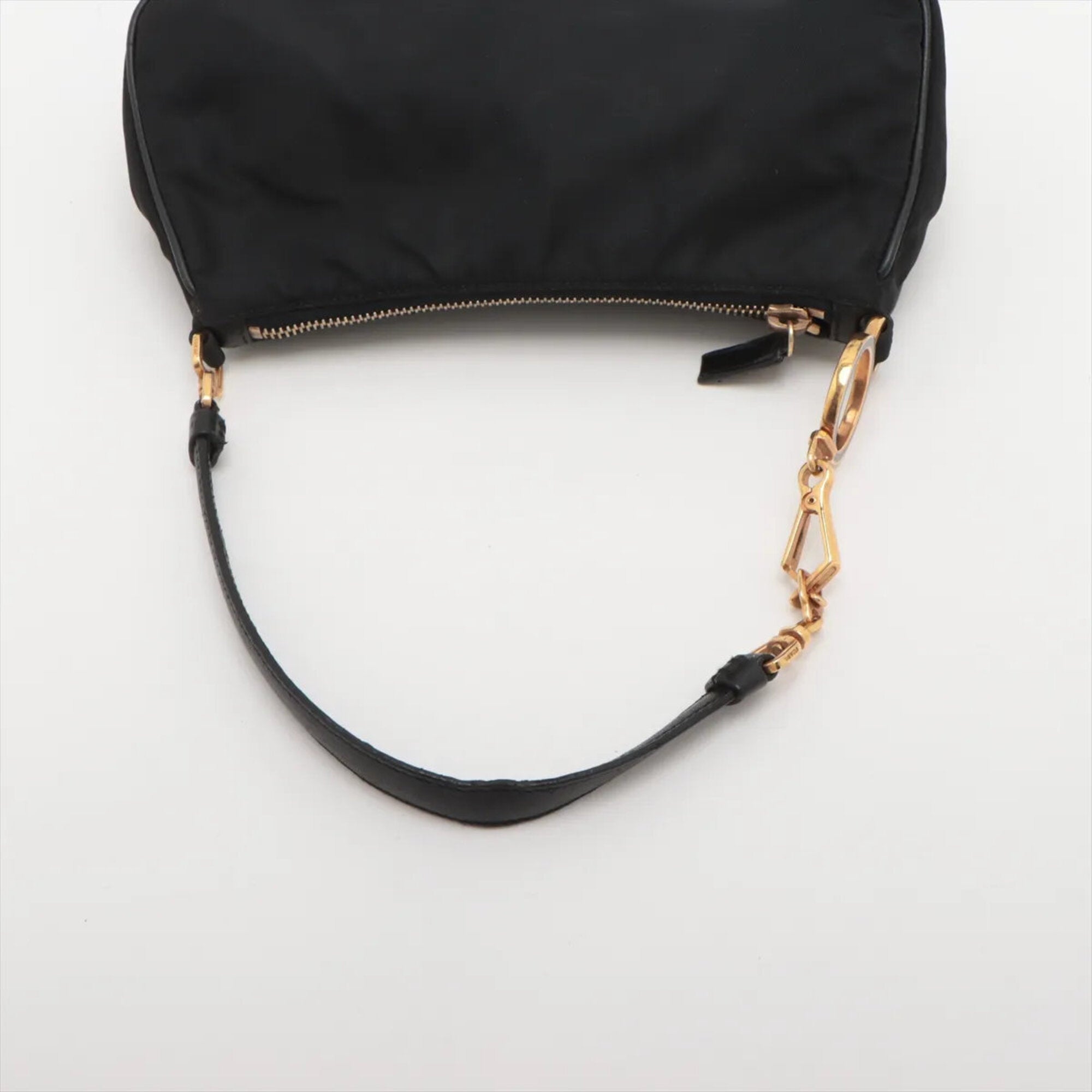 Prada Black Nylon Leather Shoulder Bag (Pre-Owned)