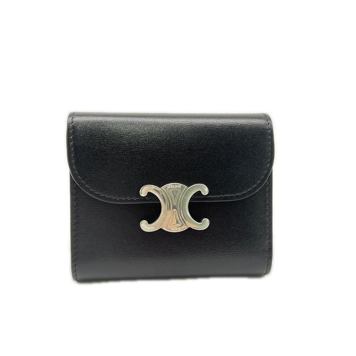 Celine Black Leather Wallet (Tri-Fold) (Pre-Owned)